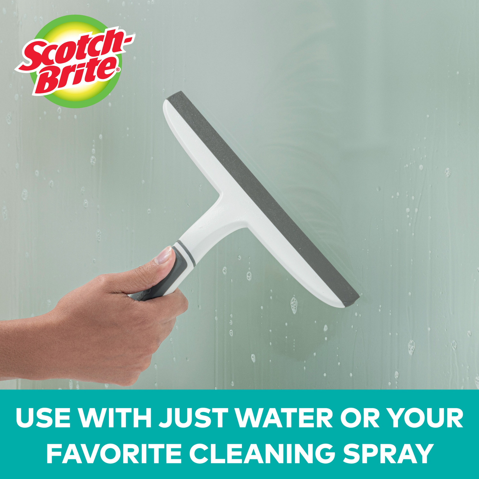 Scotch-Brite Streak-Free Squeegee: 10.188 in. x 7.5 in. x 1.5 in.