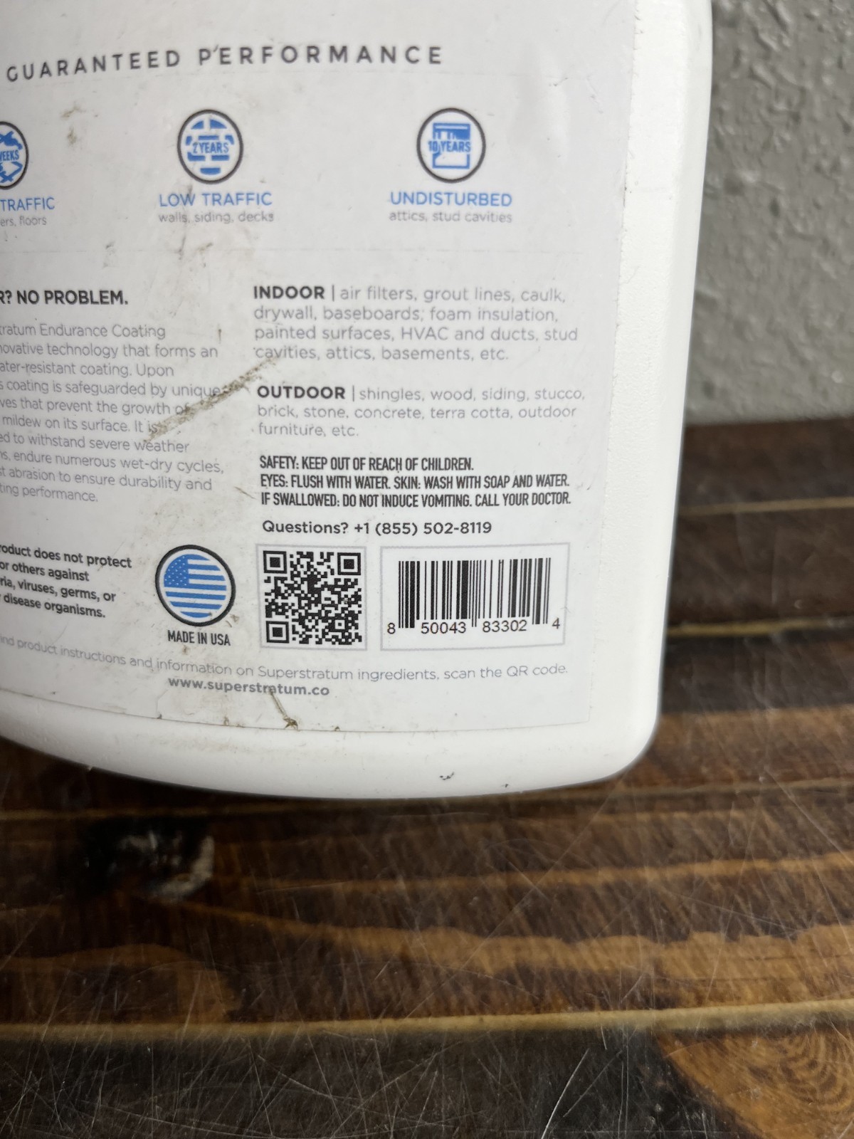 Superstratum Endurance Coating Mold Mildew Resistant Invisible Barrier 32 oz