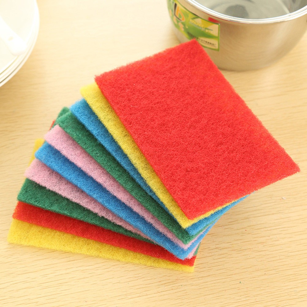 100Pcs Durable Reusable Kitchen Cleaning Sponges Assorted Color for Dish Washing