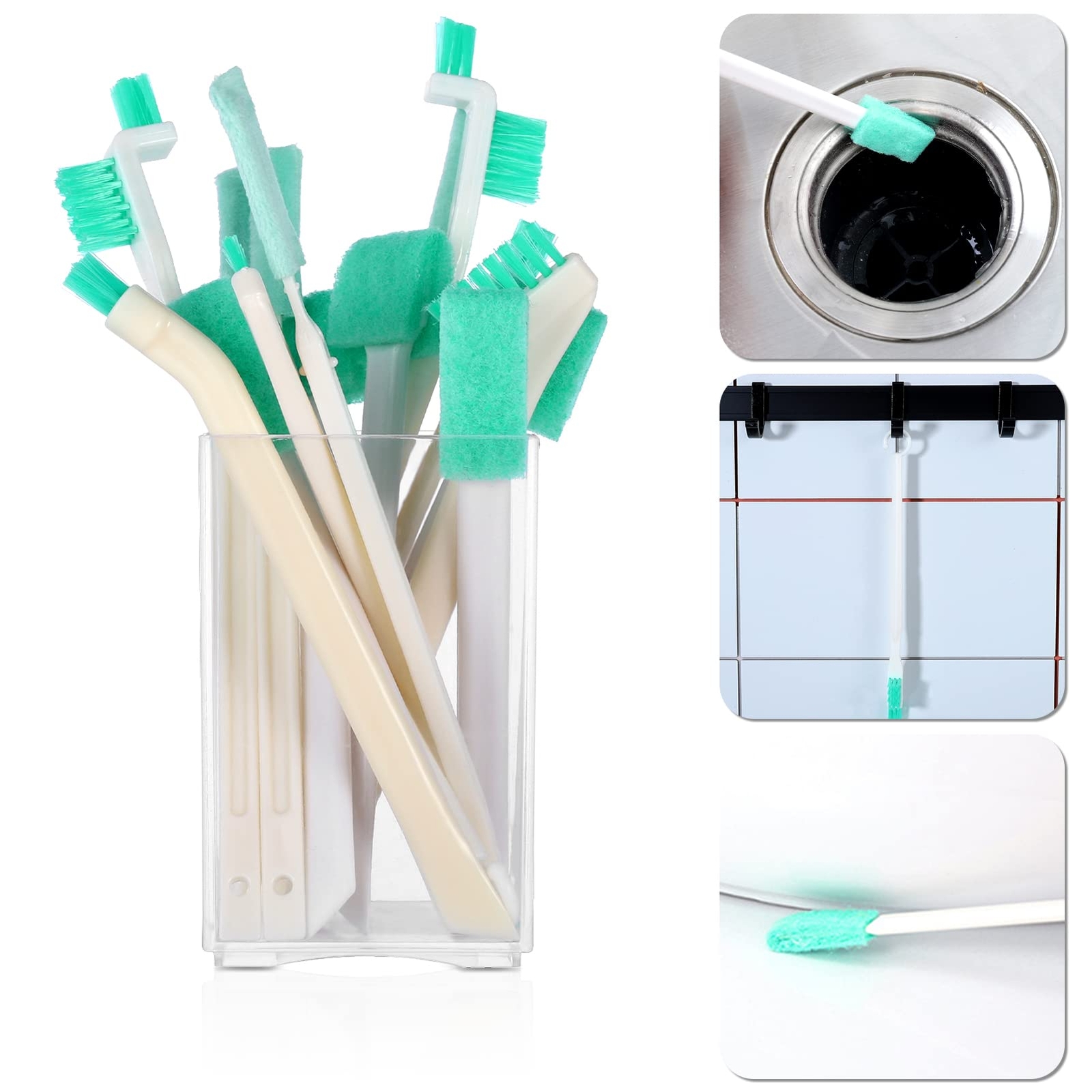 16 Pcs Small Household Cleaning Brushes Deep Detail Crevice Cleaner Brush Crevic