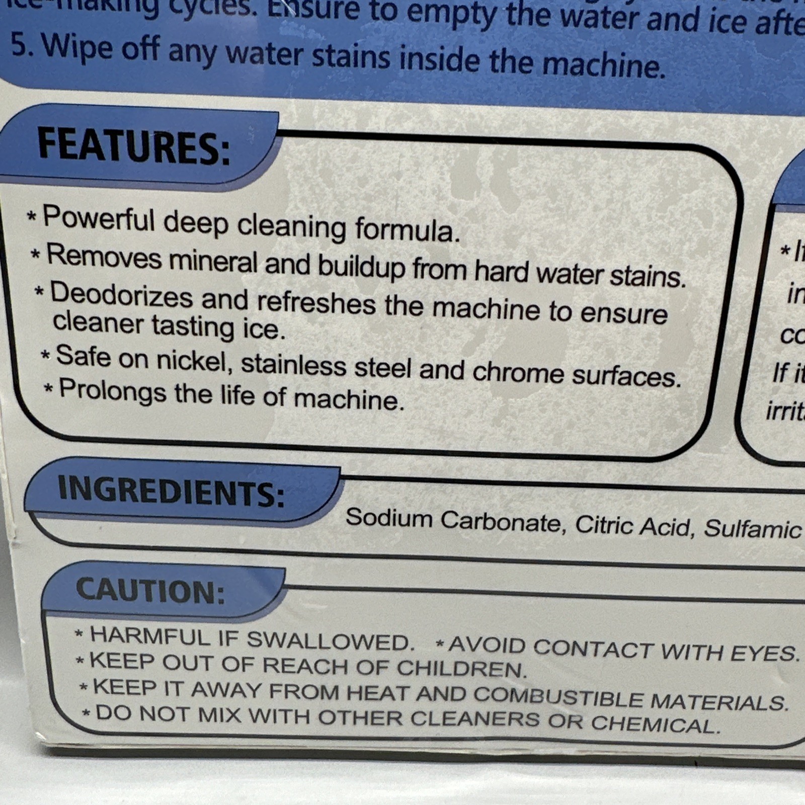 Ice Machine Cleaner Descaler Gentle Household Cleaning Descaling Sheet 36 Pack
