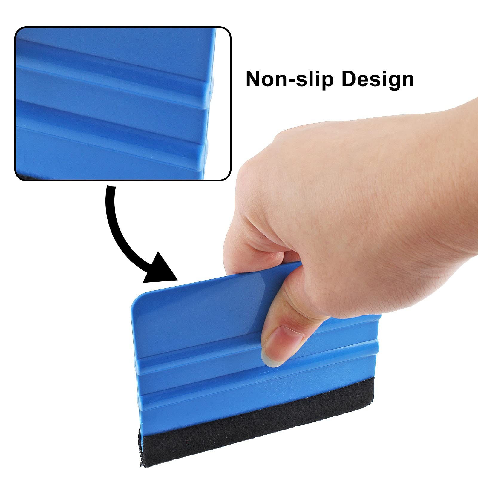 Zorfeter 10 Pcs 4 Inch Felt Edge Squeegee, Car Vinyl Scraper Decal Applicator…