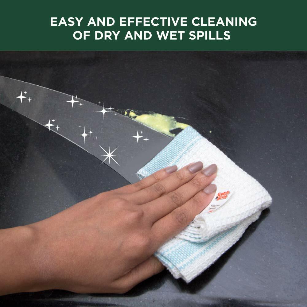 3No. Scotch-Brite Cotton Kitchen Towels – Dry Cotton, Wool Clean -Free Ship