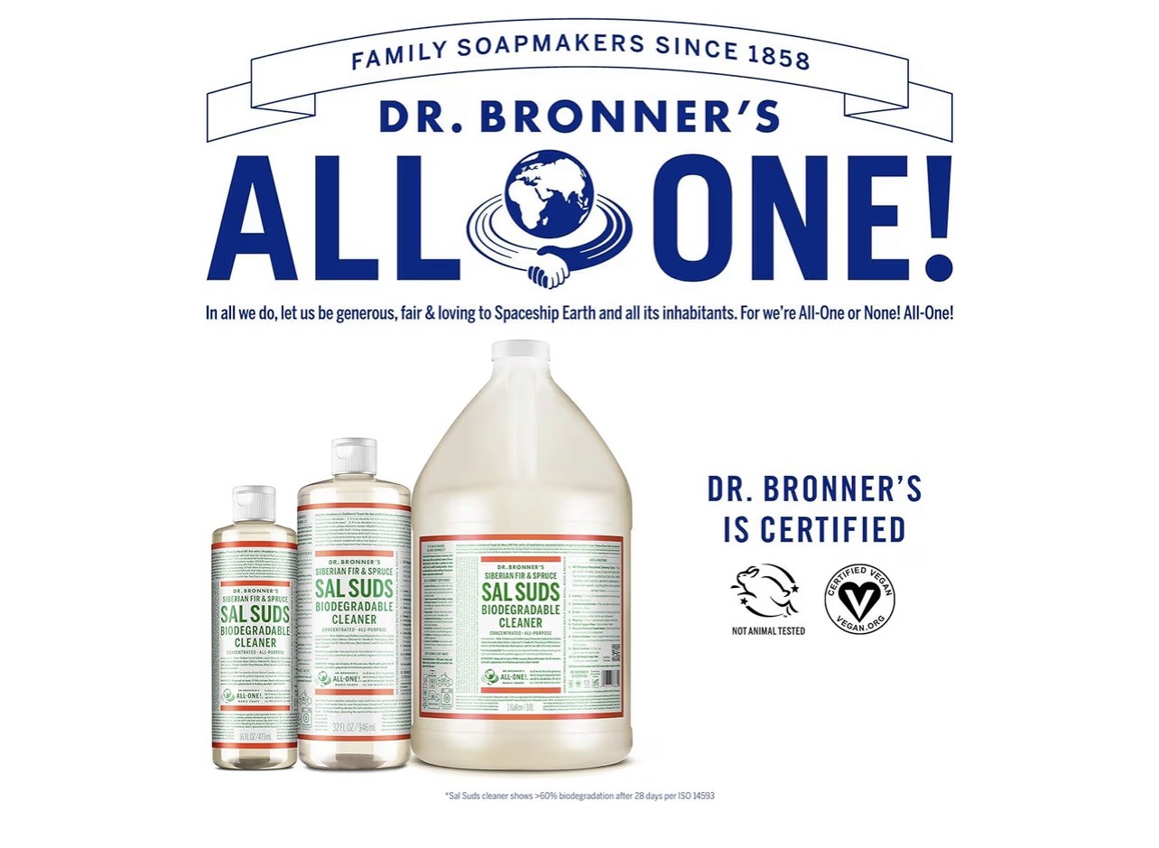 Dr. Bronner Siberian Sal Suds Biodegradable Cleaner – 16 fl oz (3 Pack)
