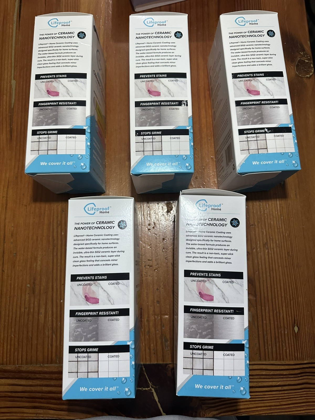 5 X Lifeproof Home Multi-Surface Ceramic Nanotech Coating Spray 8 fl oz Kits