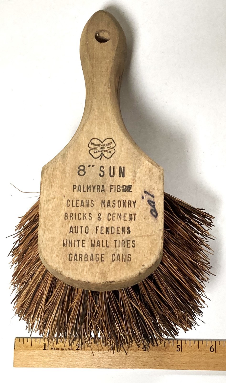 WRIGHT-BERNET, INC., HAMILTON, O. PALMYRA FIBRE 8″ SUN CLEANING BRUSH