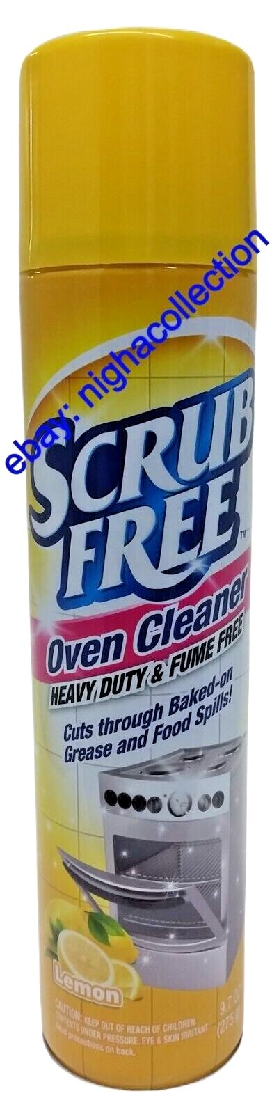 3 X Scrub Free Oven Cleaner Heavy Duty & Fume Free Cuts Through Baked On 9.7 oz