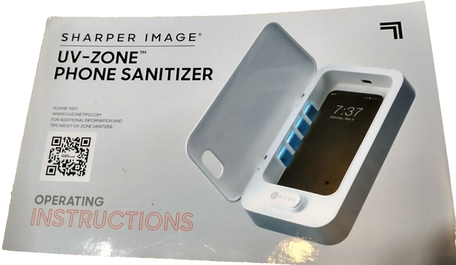 Sharper Image UV-Zone Phone Sanitizer Disinfect Grannycore A55