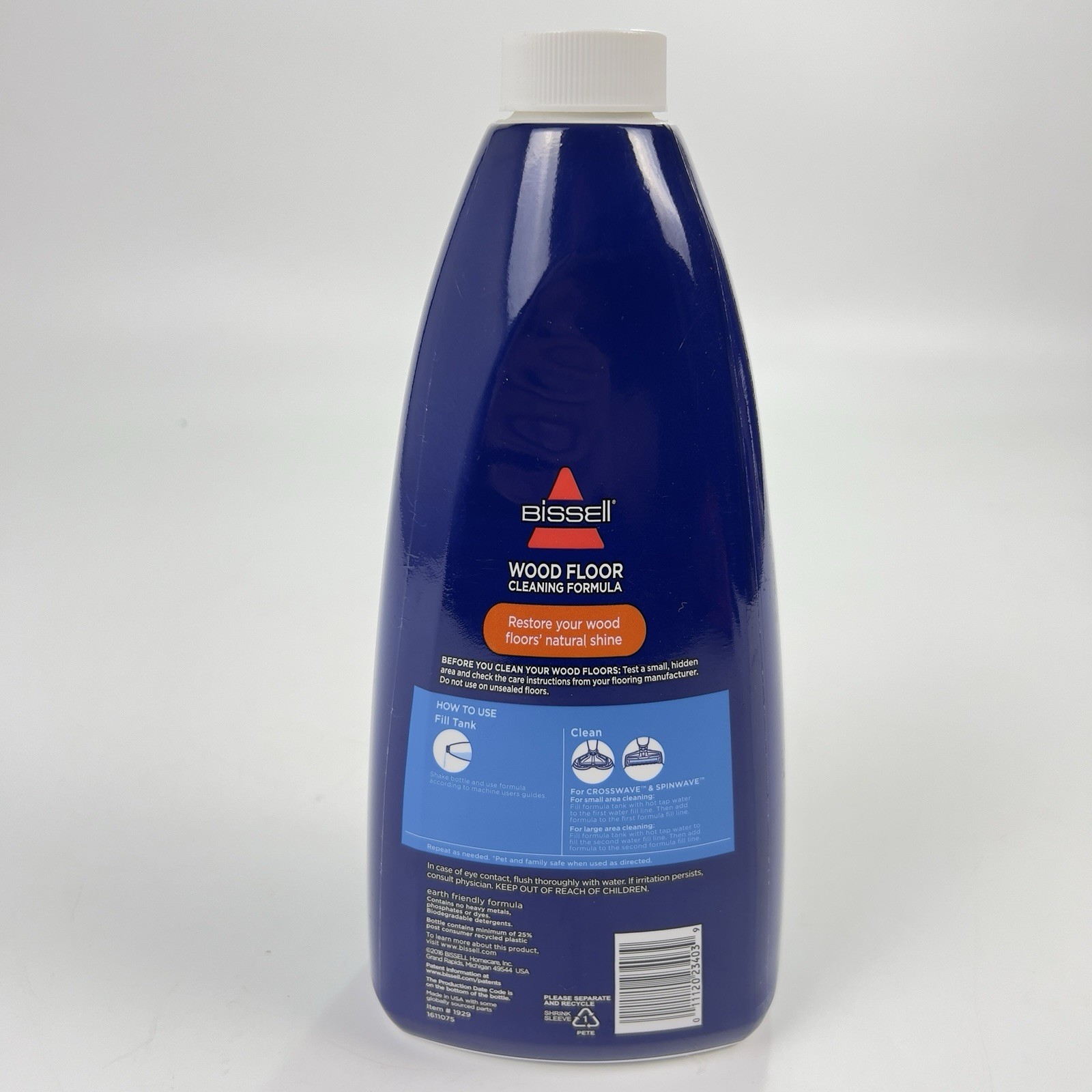 Bissell 32oz Wood Floor Cleaning Formula, Lemon, Pet & Family Safe, 1929