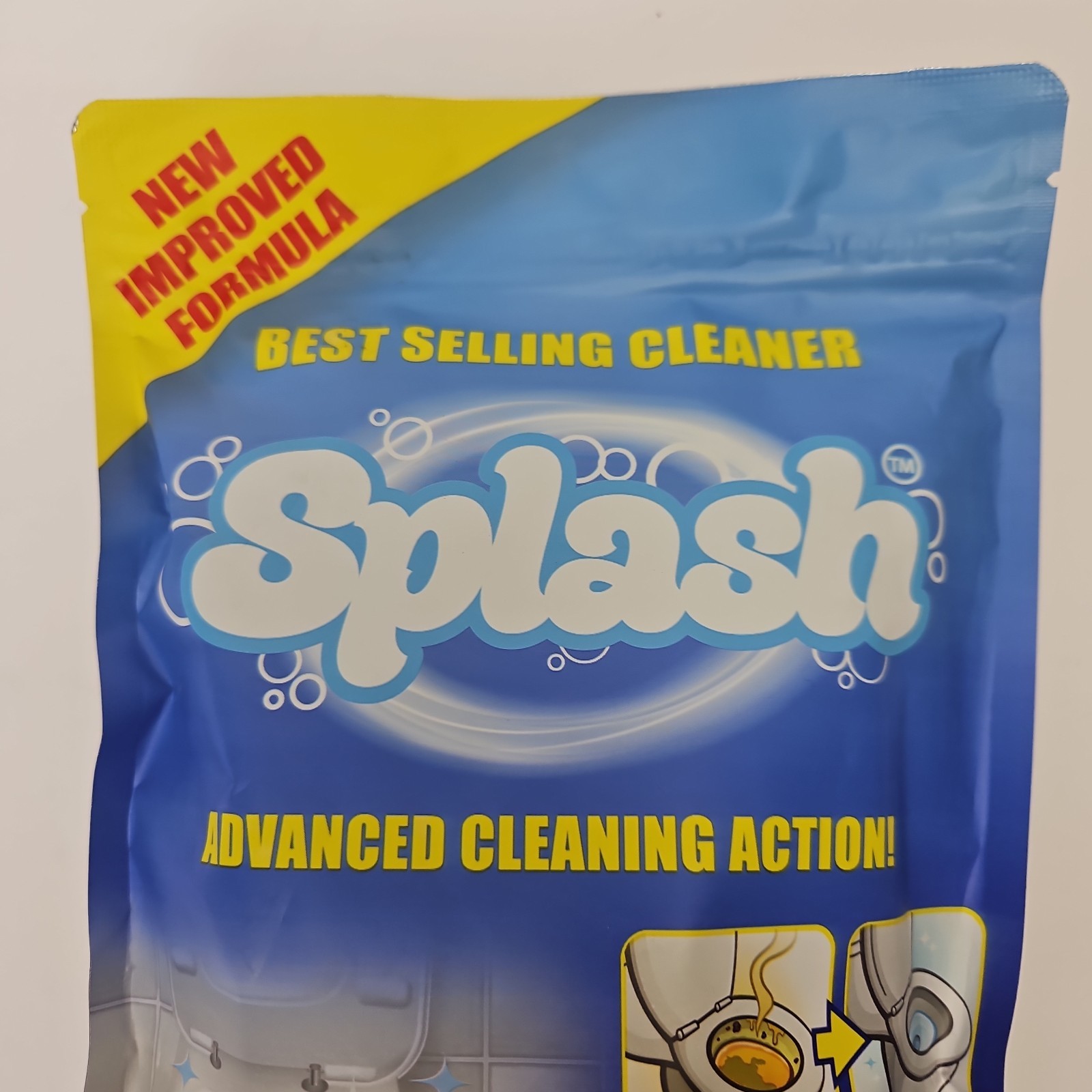 Splash Advanced Cleaning Action Toilet Cleaner Powder 14.11oz 4 Treatments New