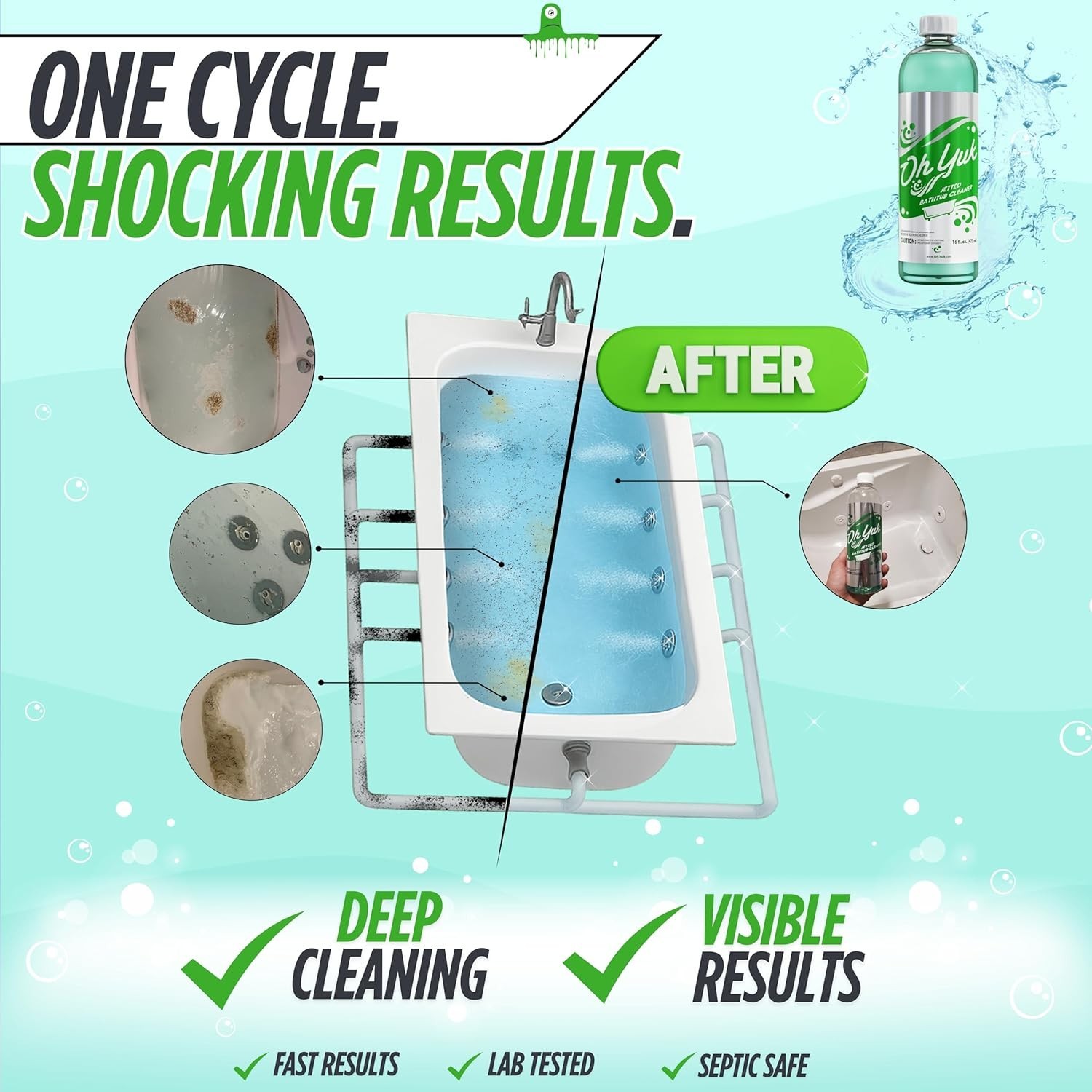 Ultimate Jetted Tub Cleaner – Unscented Liquid, 15-Minute Deep Clean Solution