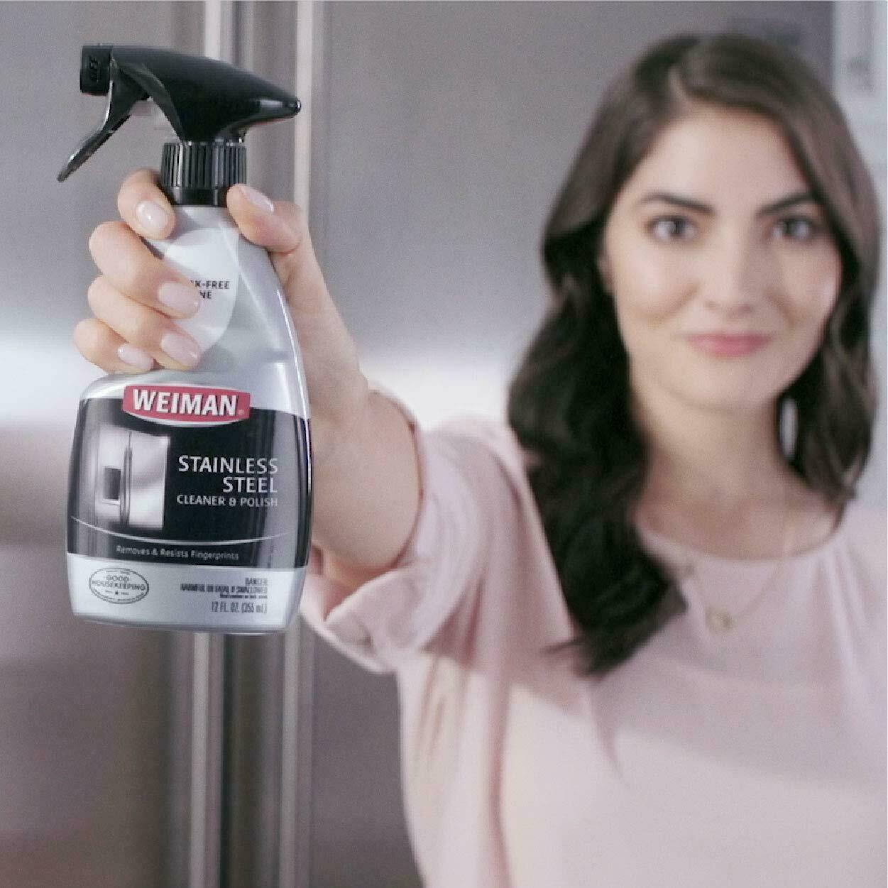 (2-Pk) Weiman STAINLESS STEEL Appliance Grill Range CLEANER & POLISH Streak Free