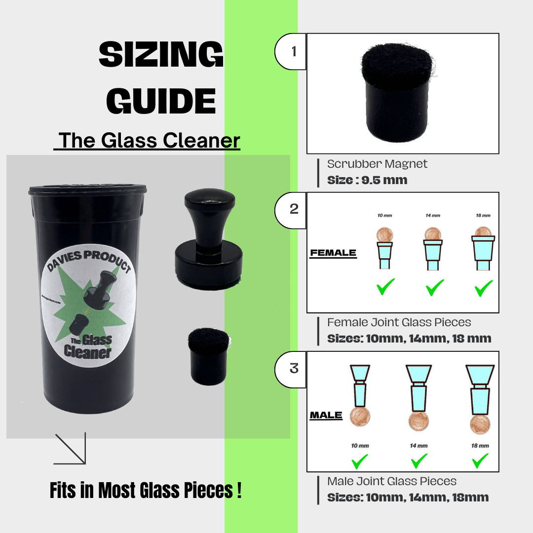 The Glass Cleaner: Magnetic Bong Cleaner Kit w/ Reusable Magnet Scrubber Pads