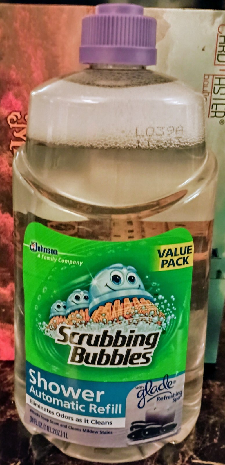 Scrubbing Bubbles Automatic Shower Cleaner Refill Glade Spa 34 oz Lot Of 2 5