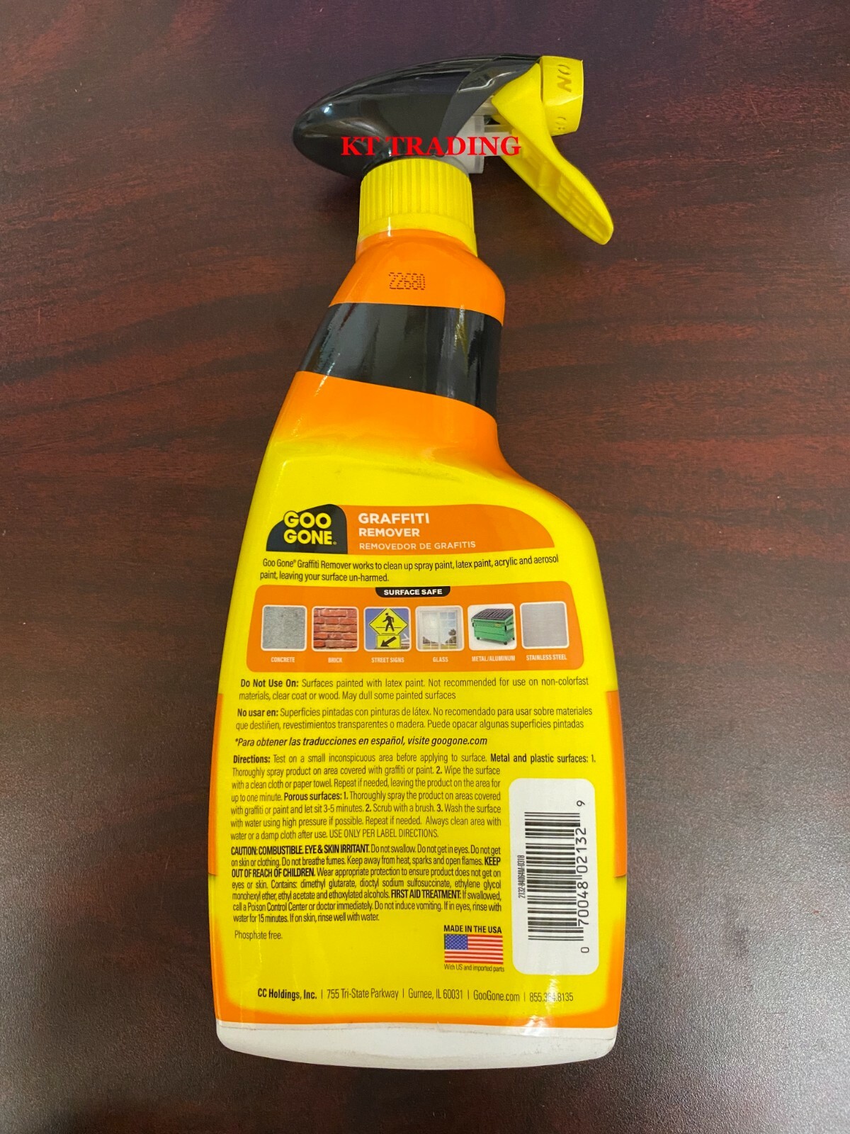 GOO GONE GRAFFITI Aerosol Acrylic Latex Paint REMOVER ~ Surface Safe 24oz Spray