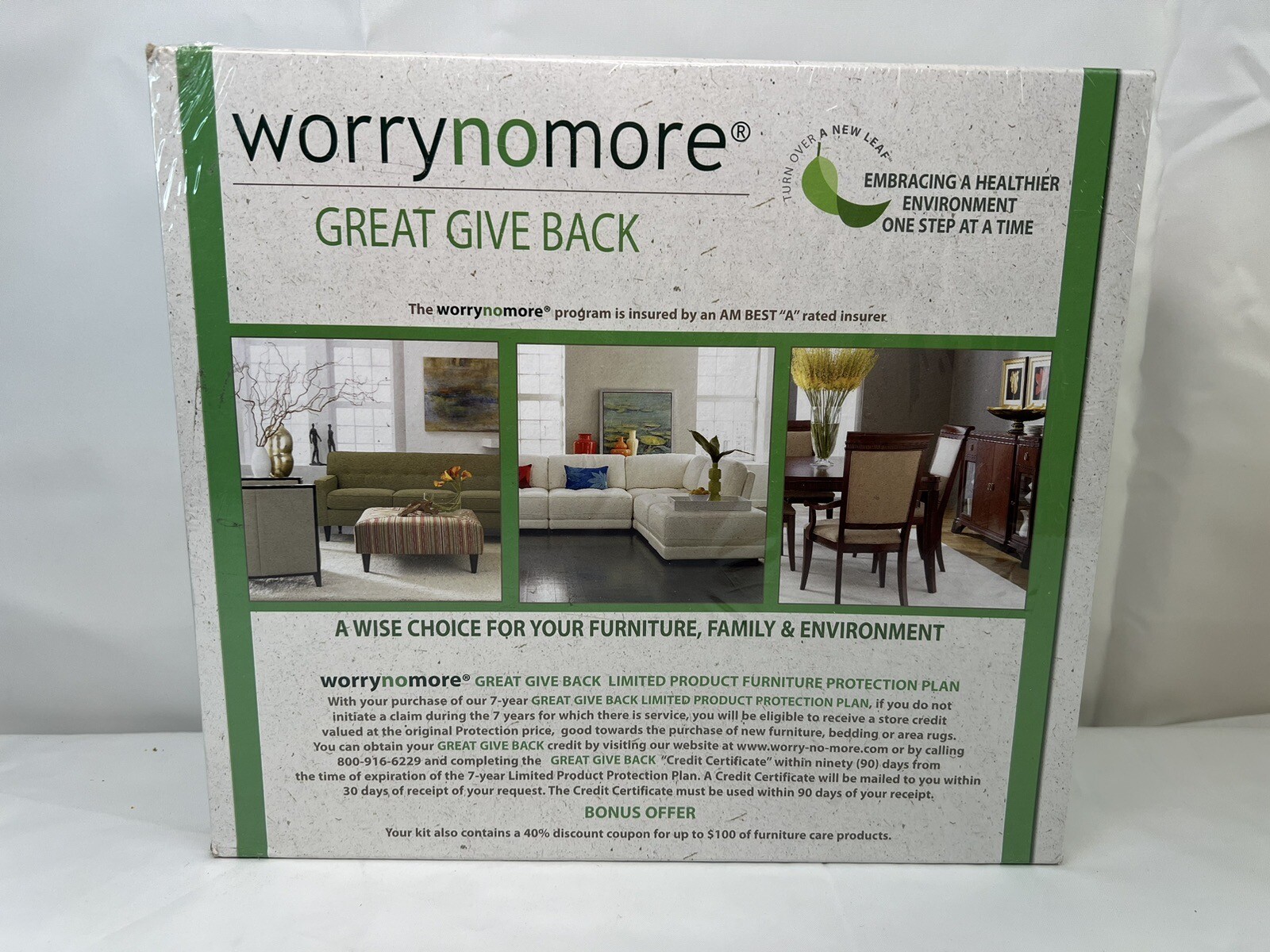 Worrynomore Worry No More Leather Microfiber Wood Furniture Care Cleaner Kit New