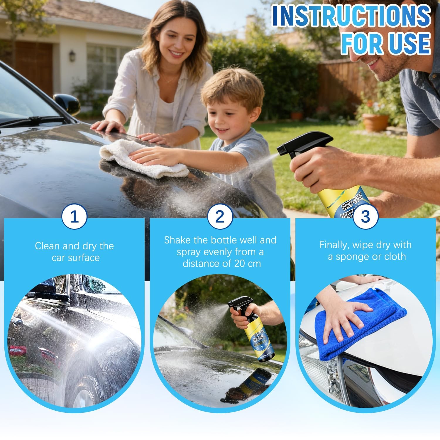 2Pcs Nano Quick Coat Restore Coating Spray,2026 New Advanced Automobile Quick-Ac