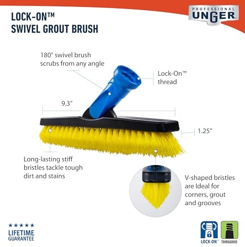 Unger Swivel Grout and Corner Scrub Brush Head