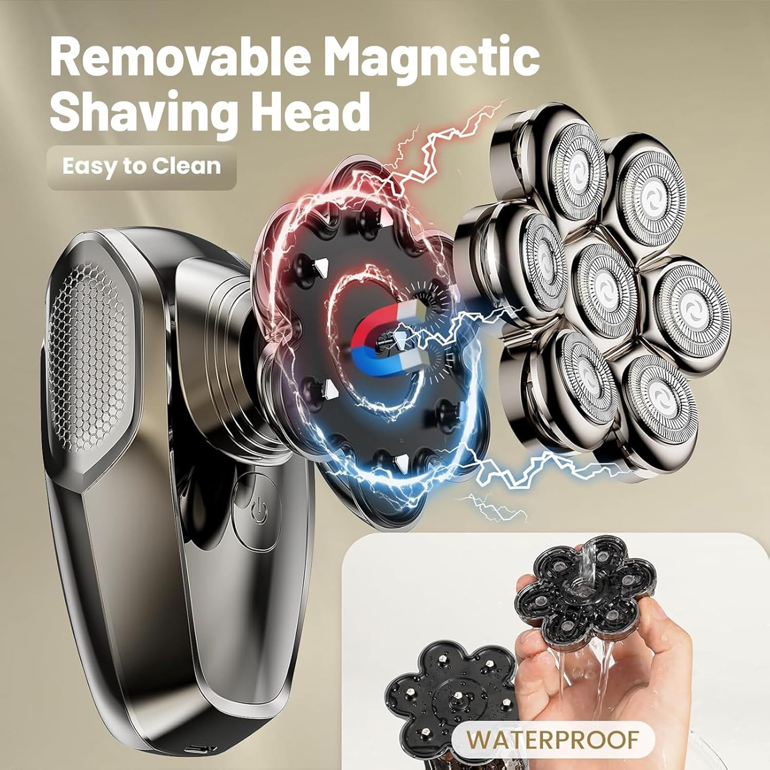 Head Shavers for Bald Men: 7D Detachable Electric Shaver -Father’s Day – IPX7