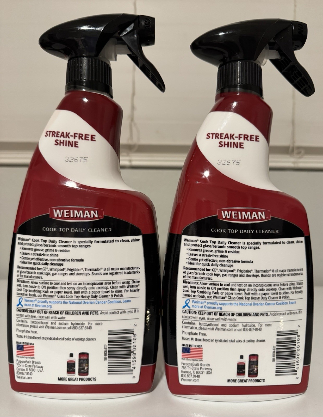 2-Pack~ WEIMAN Glass Ceramic Stove Range COOK TOP DAILY CLEANER 22 Ounce