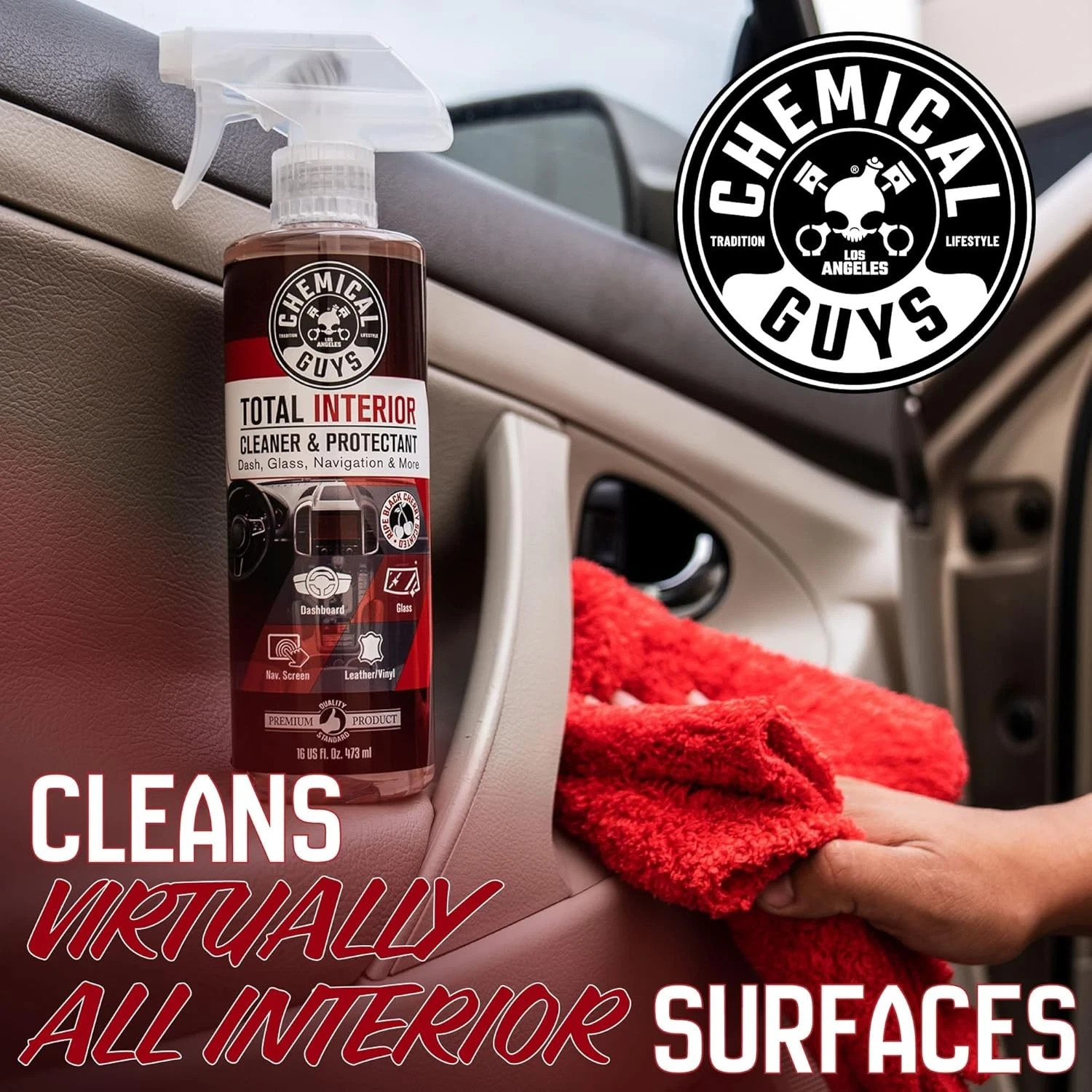 Chemical Guys Total Interior Cleaner & Protectant – Black Cherry, Car Cleaning/