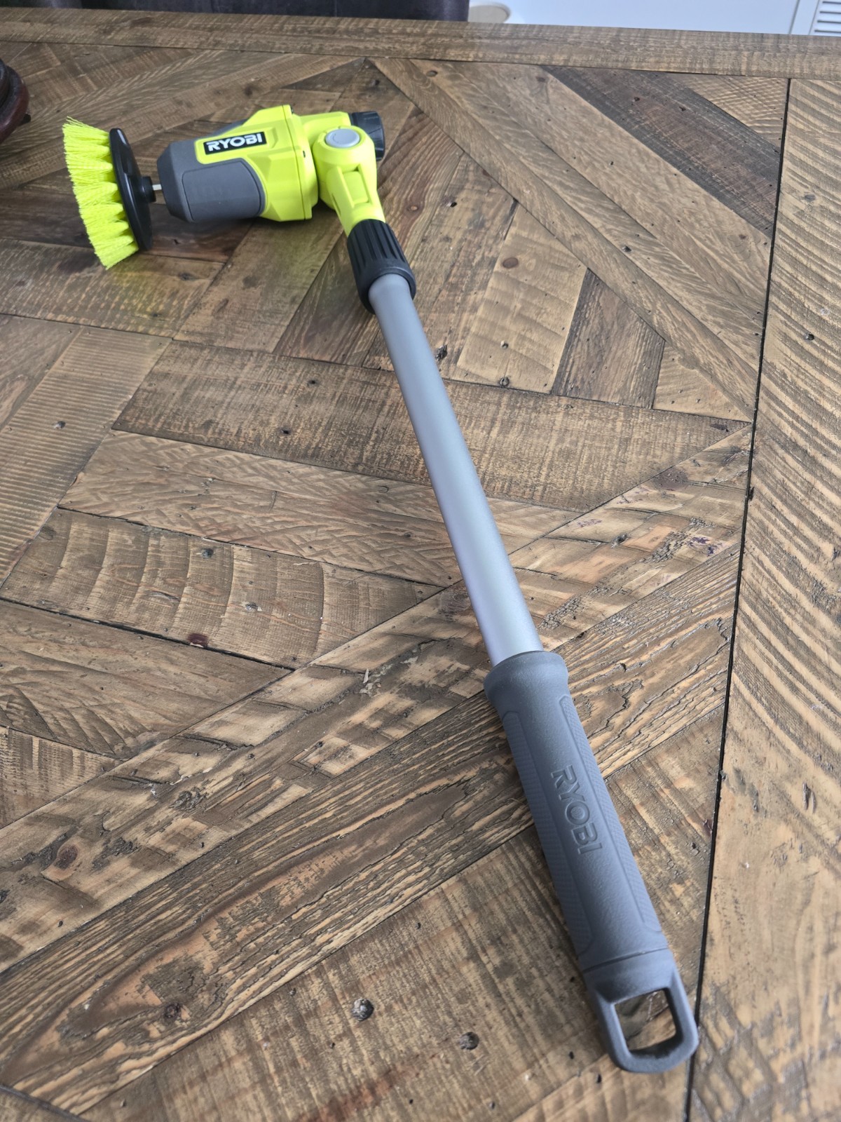 Open-Box! 🔥 RYOBI USB Telescoping Power Scrubber + One Brush (FVG53) TOOL-ONLY