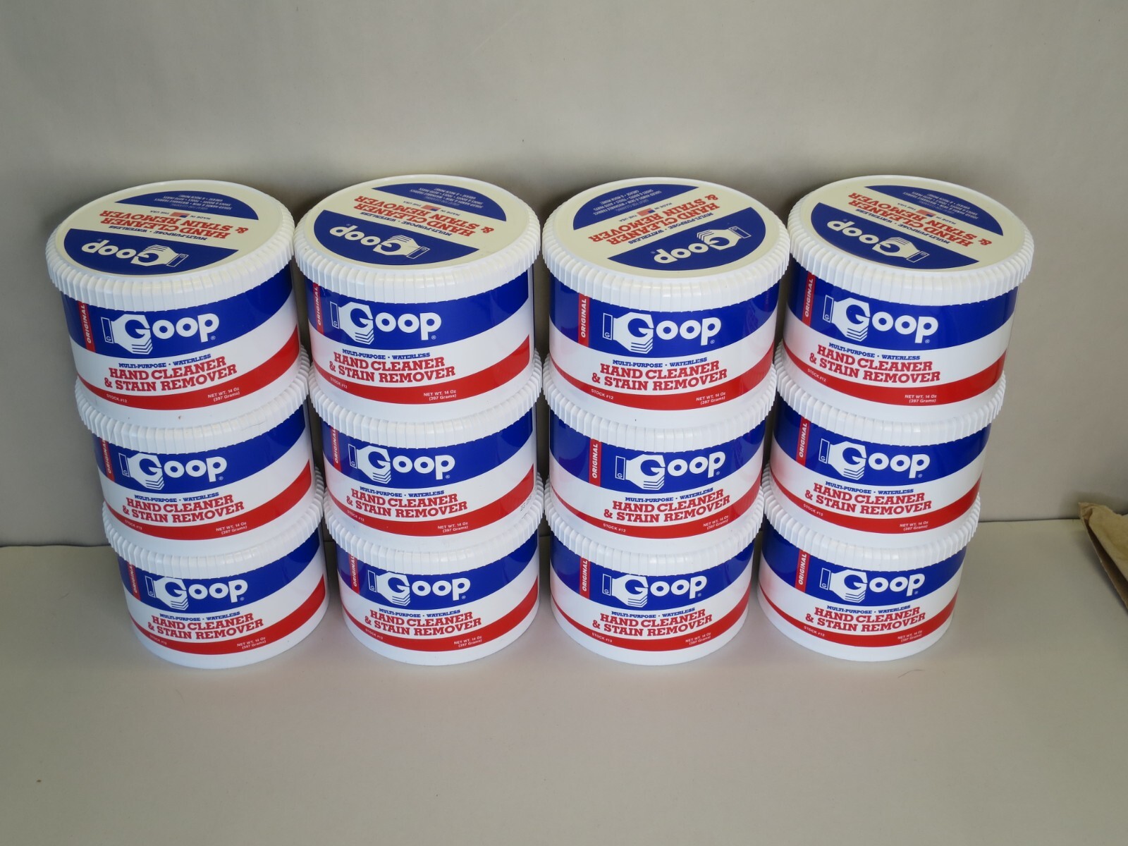 Goop 14oz. Multi-Purpose Water-less Hand Cleaner & Stain Lifter Case of 12