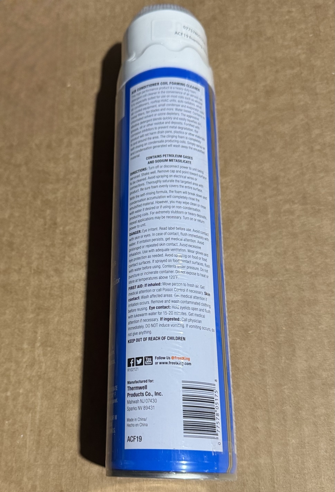 Frost King AC Foaming Coil Cleaner with Scrubber 19oz