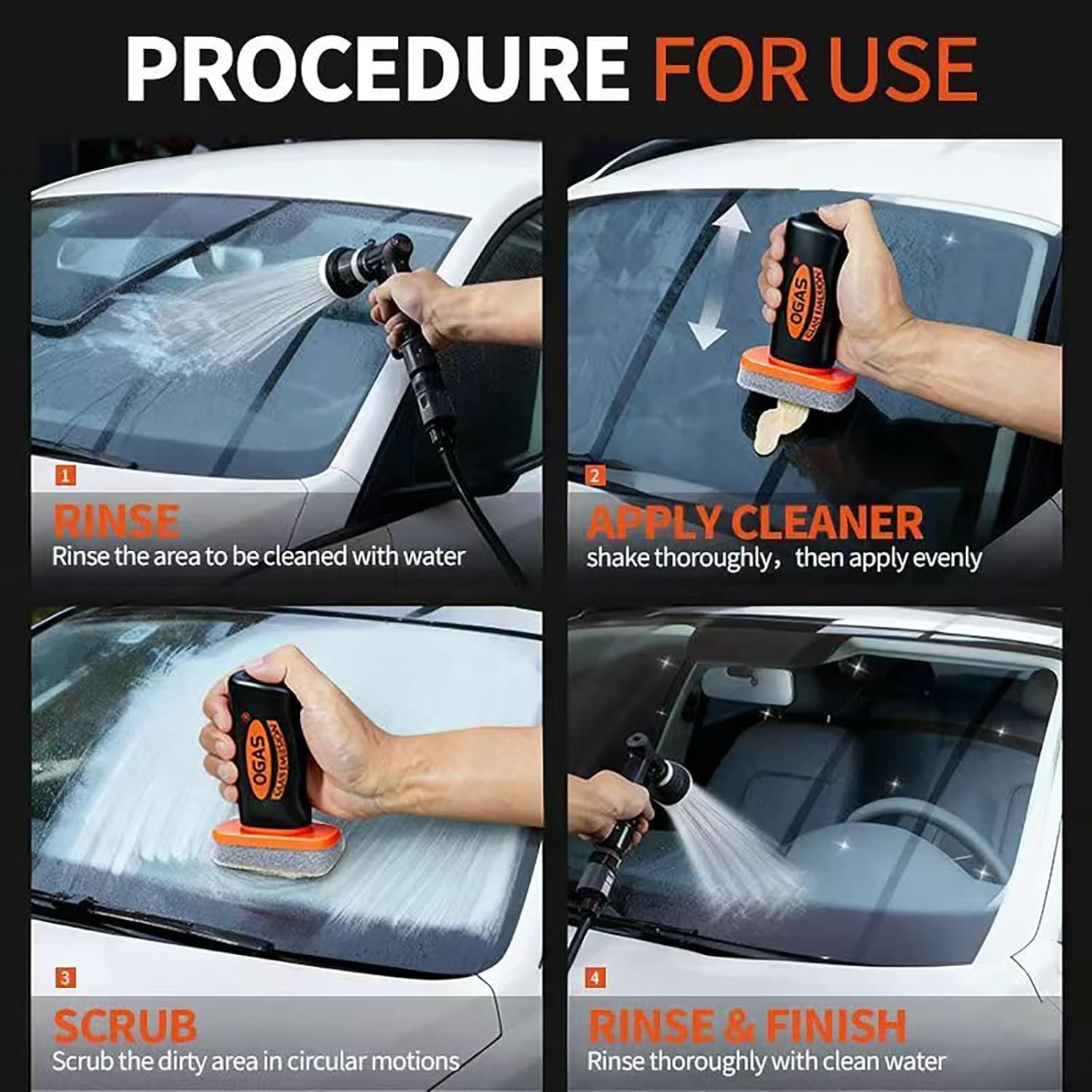 OGAS GLASS COMPOUND CLEANER – OILY FILM REMOVER AND CLEANER CAR WINDSCREEN TL
