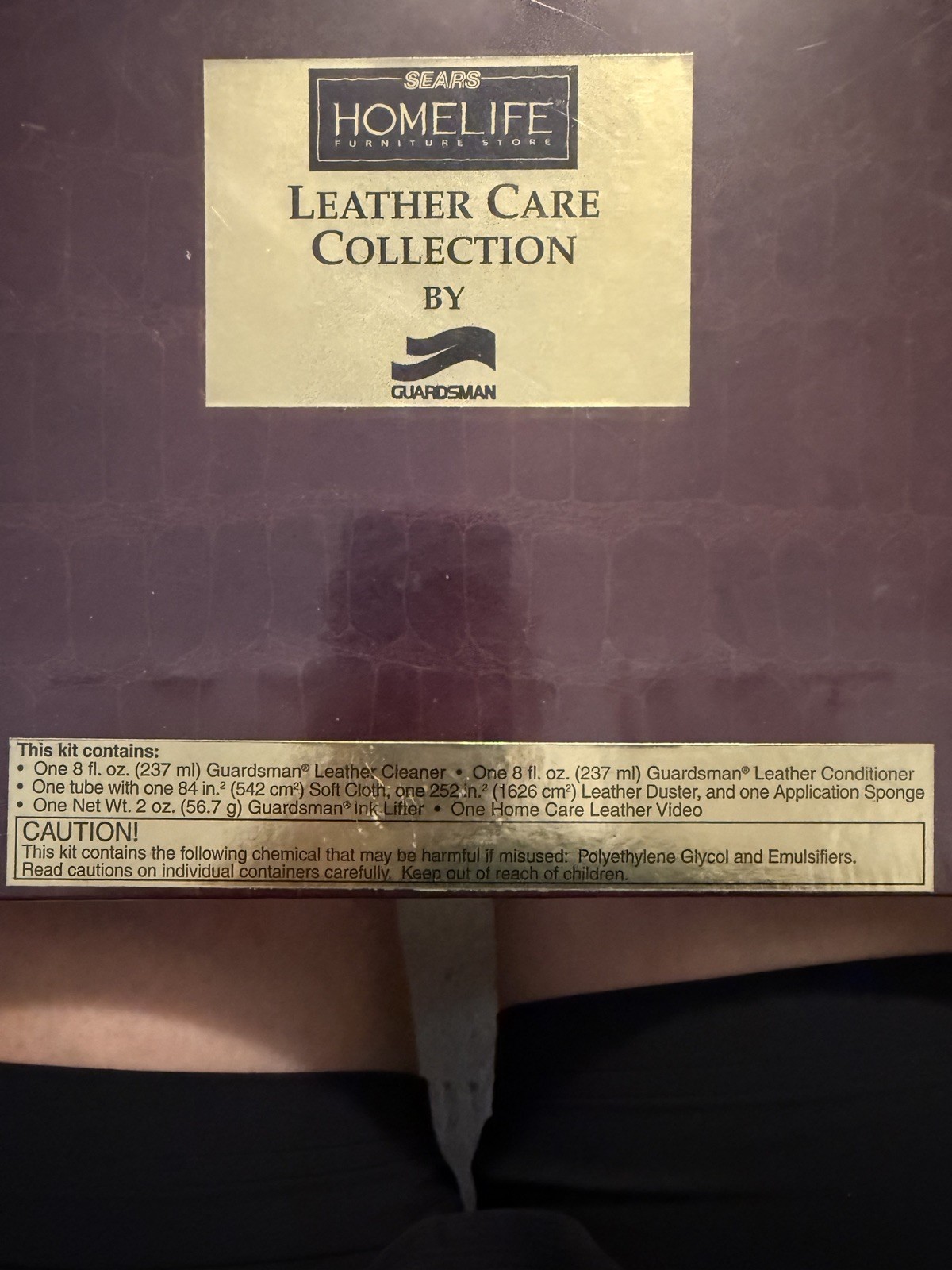 Guardsman Leather Care Collection Kit Single Furniture Upholstery Clean Sealed