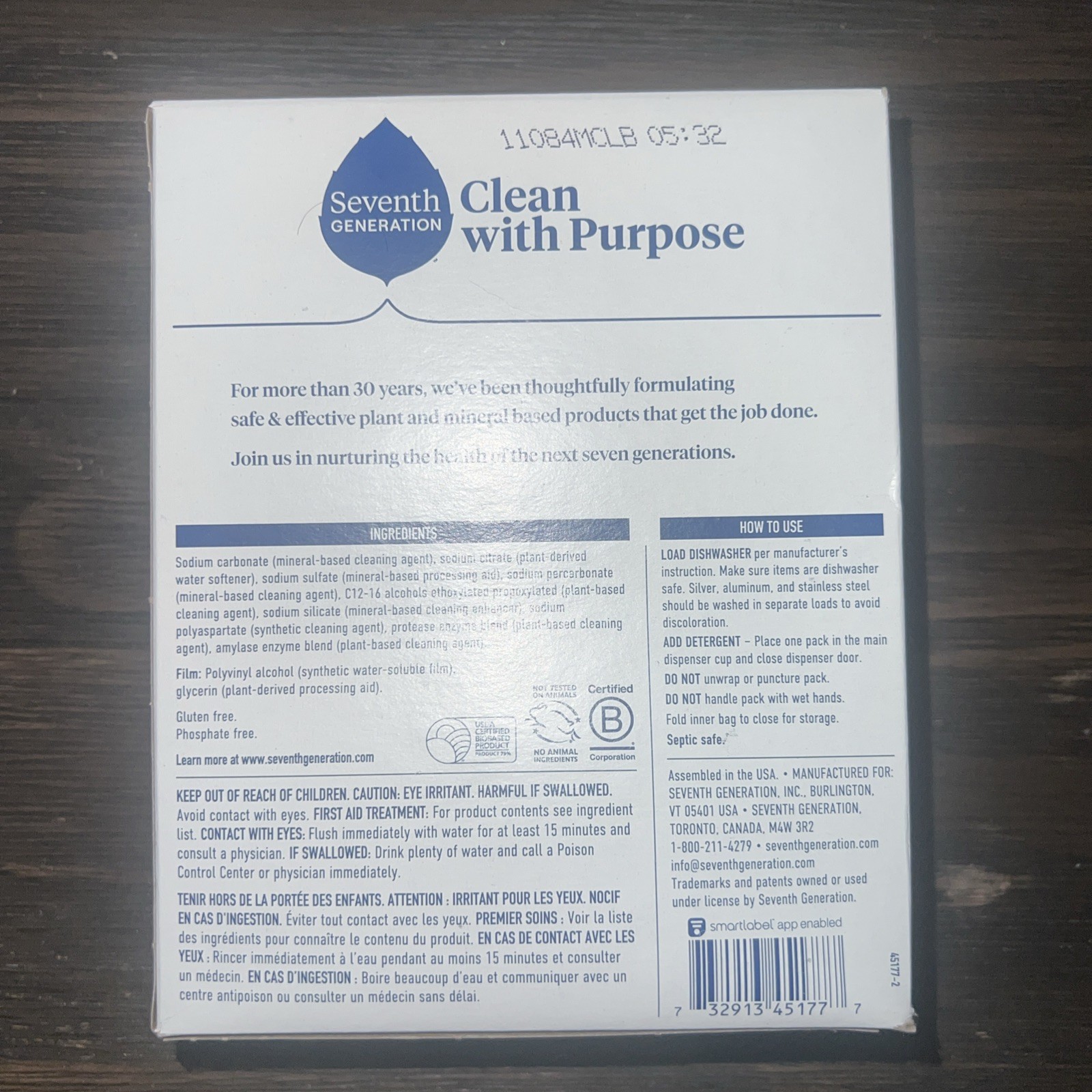 Seventh Generation Dishwasher Detergent Packets – Free & Clear 20 Ct