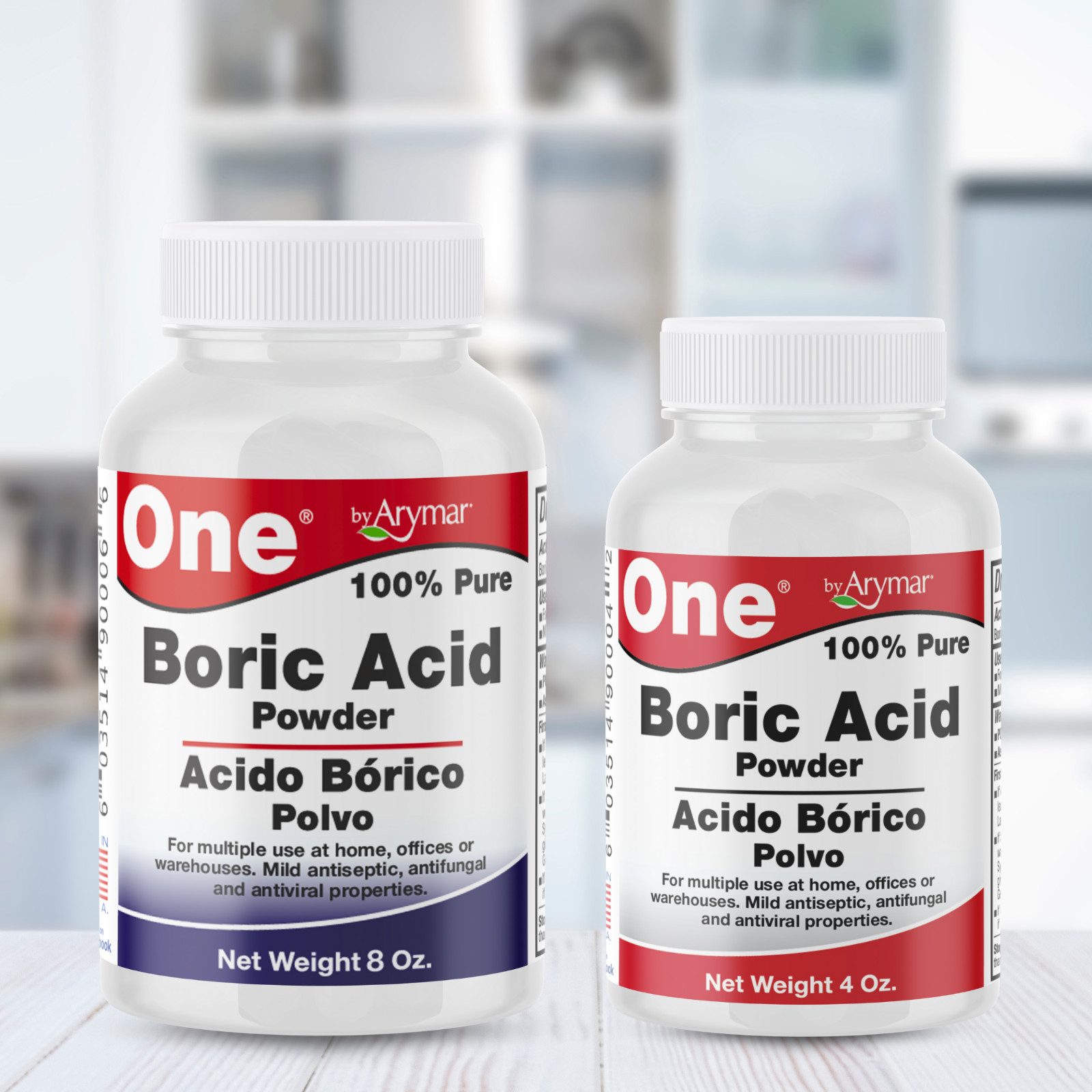 Arymar 100% Pure Boric Powder Granulated, Multi-Purpose Cleaner 8 fl oz (2-Pack)