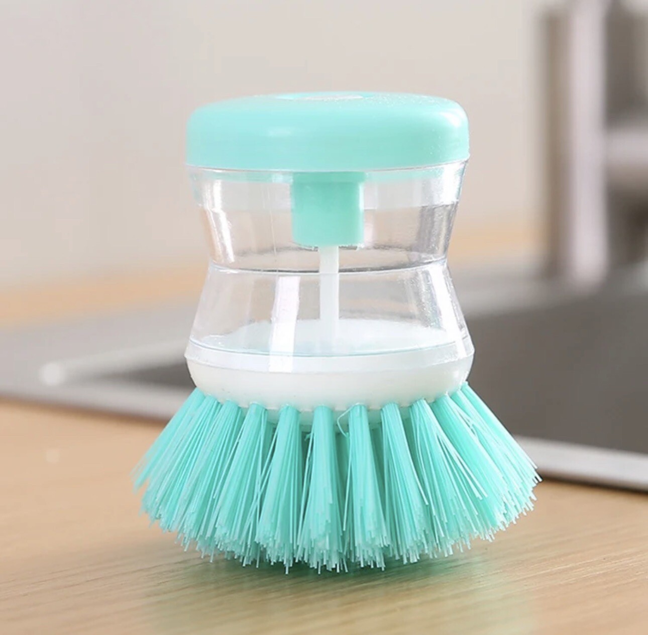 3Pcs Soap Liquid Dispensing Pot Brushes Kitchen Dish Pan Sink Clean Washing Tool