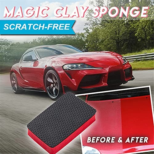 8PCS Clay Bar Sponge, Fine Grade Auto Detailing,Magic Car Pad Block Cleaning,