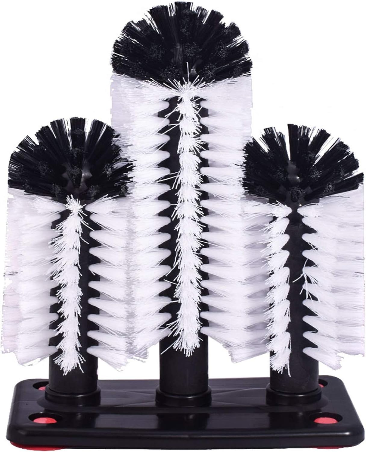 Durable Nylon Brush with Suction Base for Effortless Glass & Bottle Cleaning