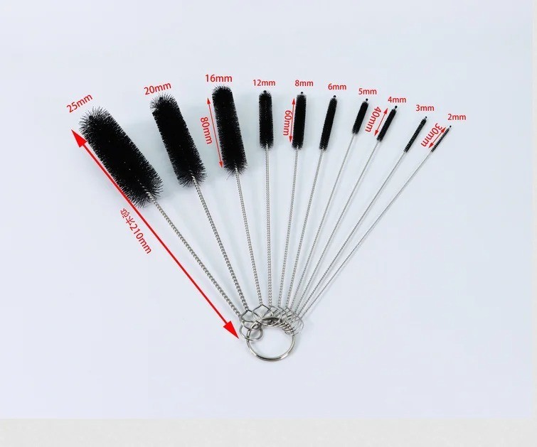 10Pcs Nylon Reusable Straw Brush Cleaner Bottle Small Long Cleaning Tube Pipe