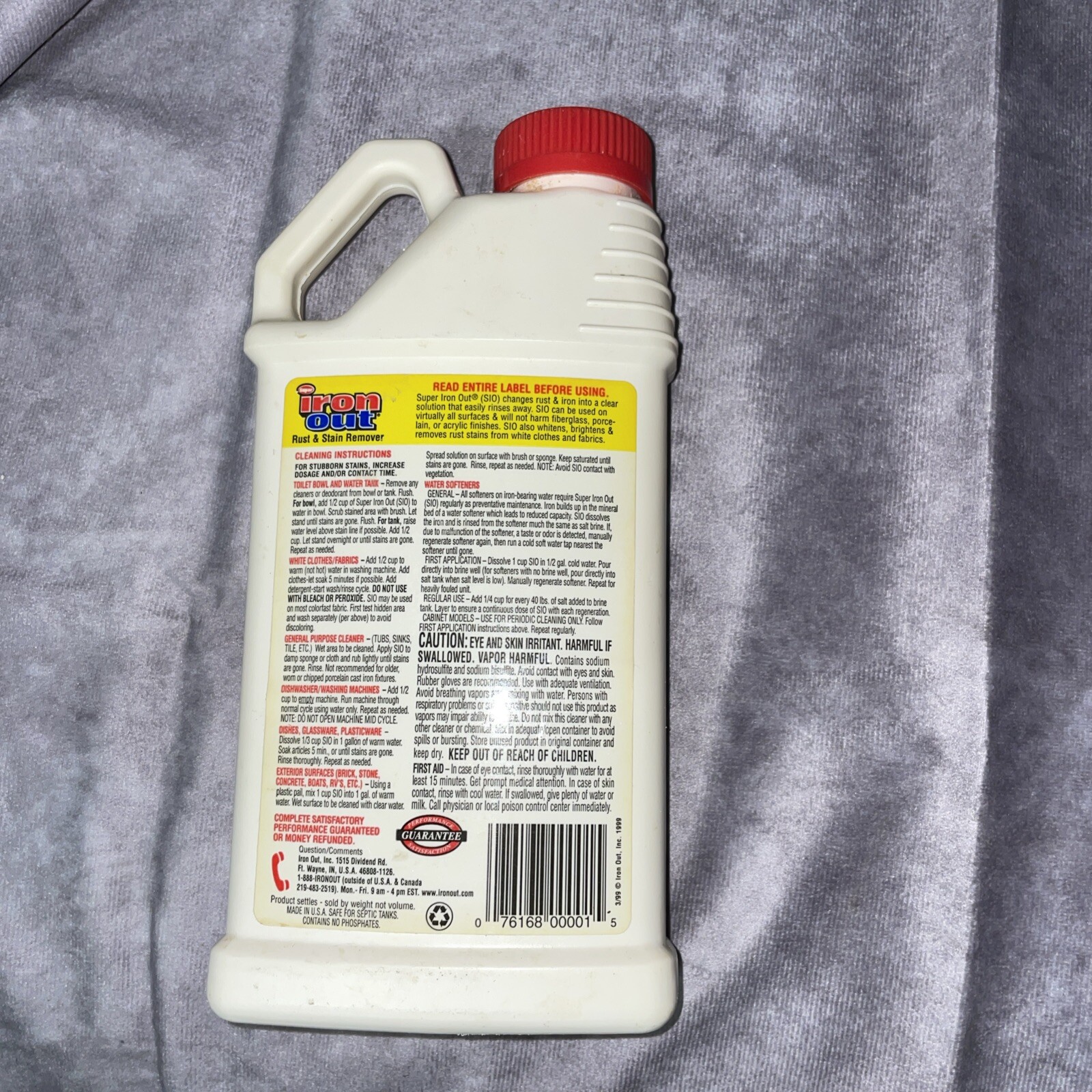 SUPER IRON OUT Powder Rust Stain Remover 1 lb 2 oz- Missing An Oz