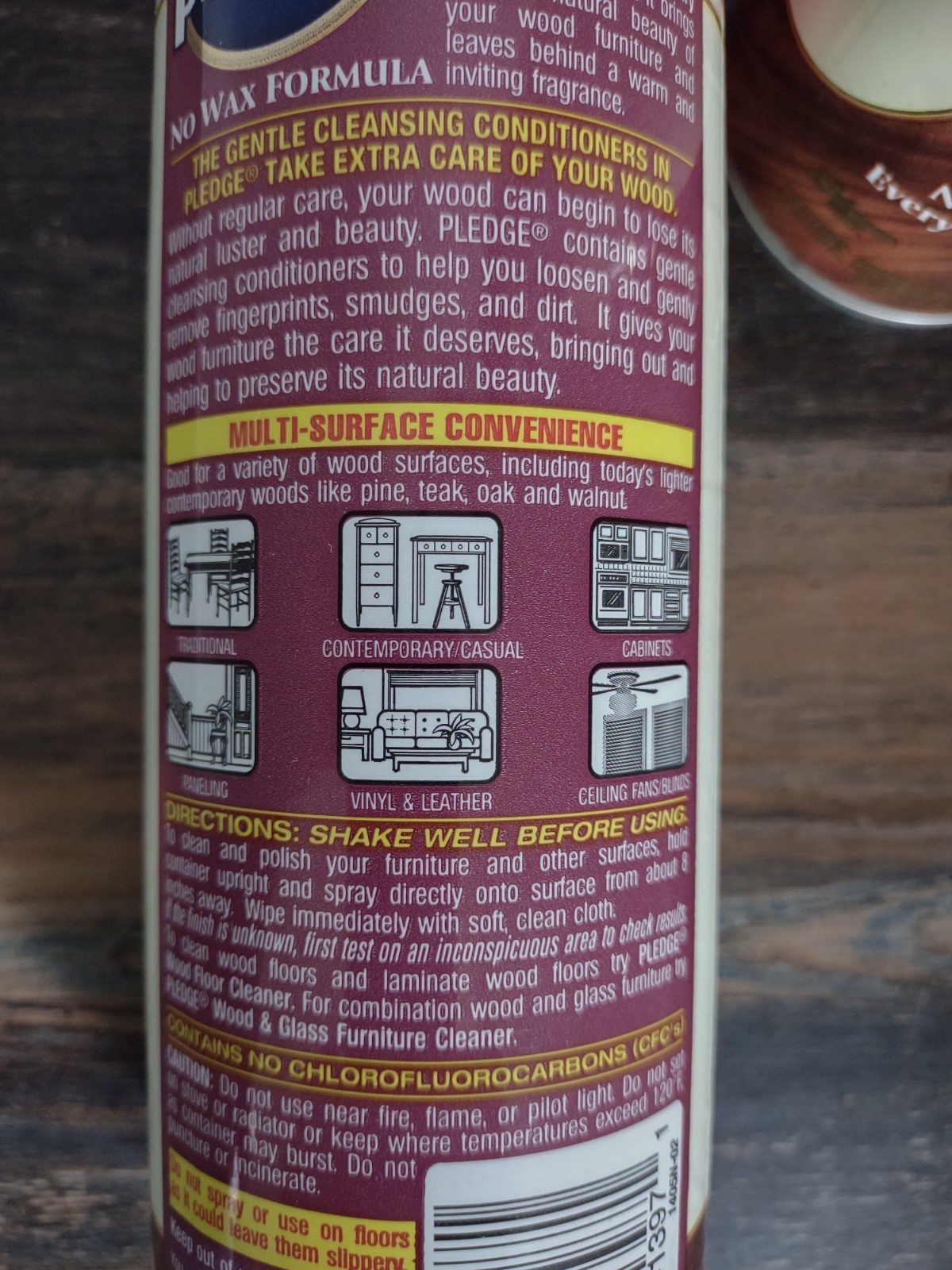 2-Vintage PLEDGE with GLADE COUNTRY GARDEN FURNITURE Polish Spray 1998 NOS