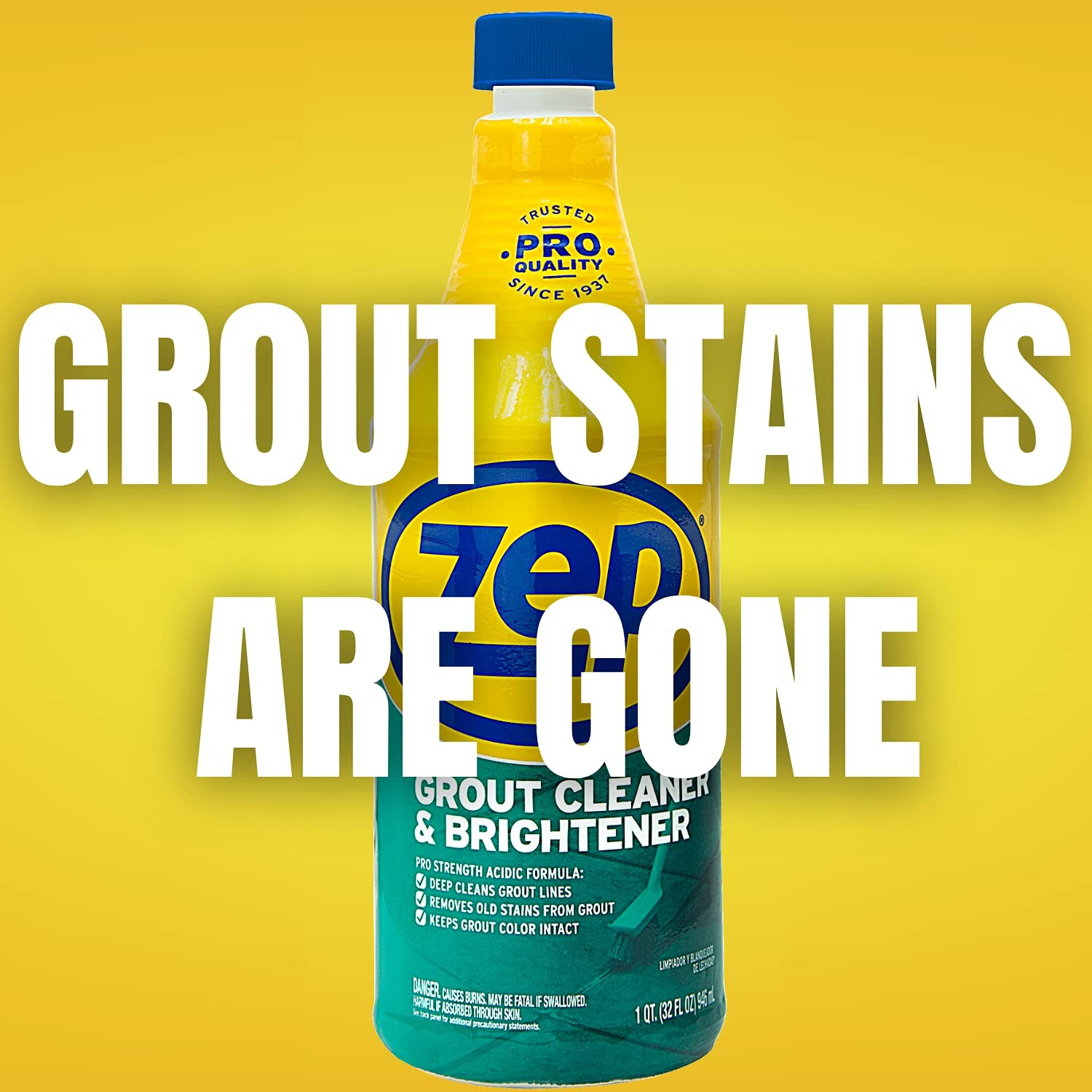Zep Grout Cleaner and Brightener – 32 oz (Case of 12) ZU104632 – Make Grout Look