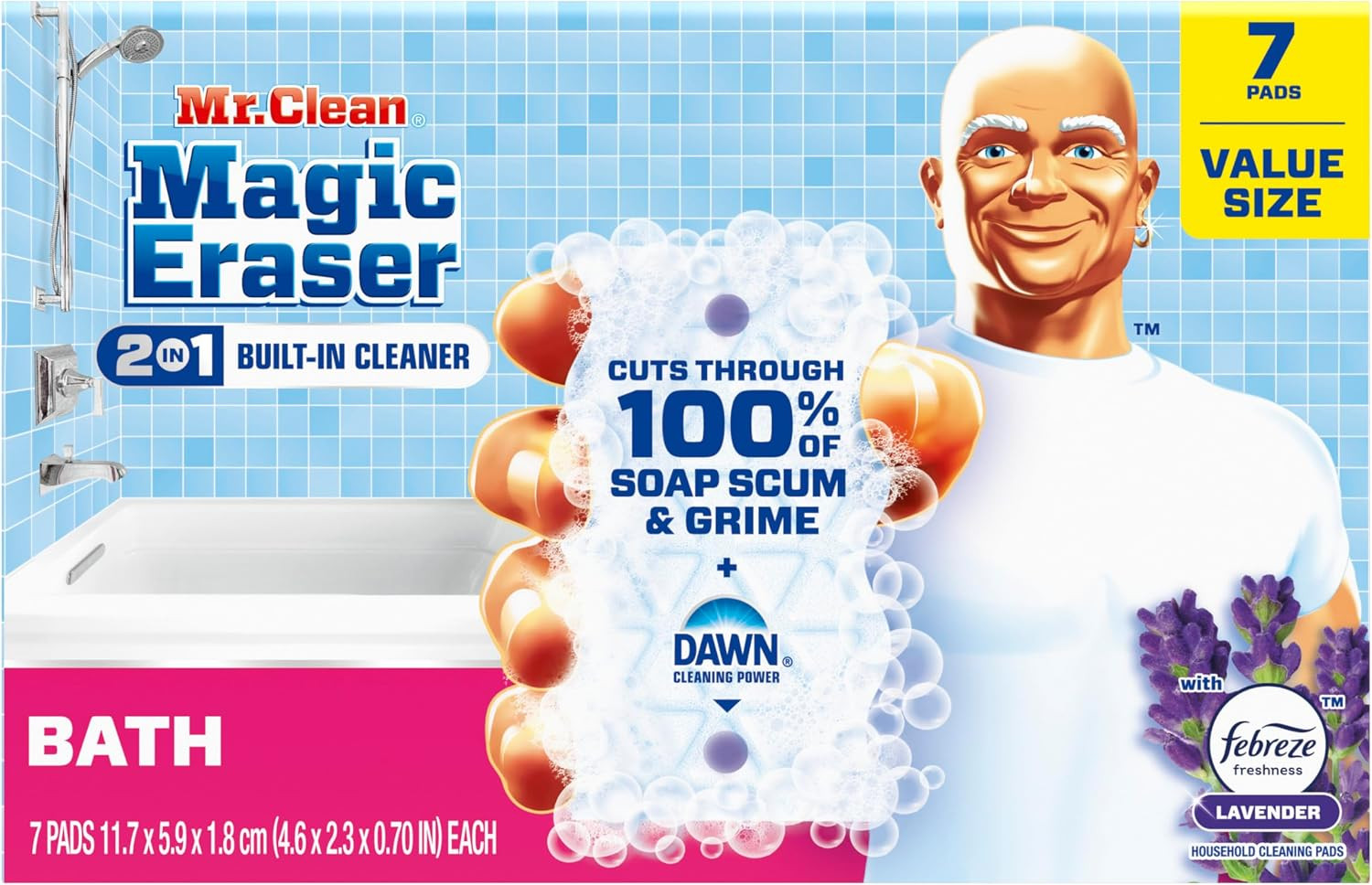 Magic Eraser Sponge, Bathroom Cleaner, Shower Cleaner, Tub Cleaner, Soap Scum Re