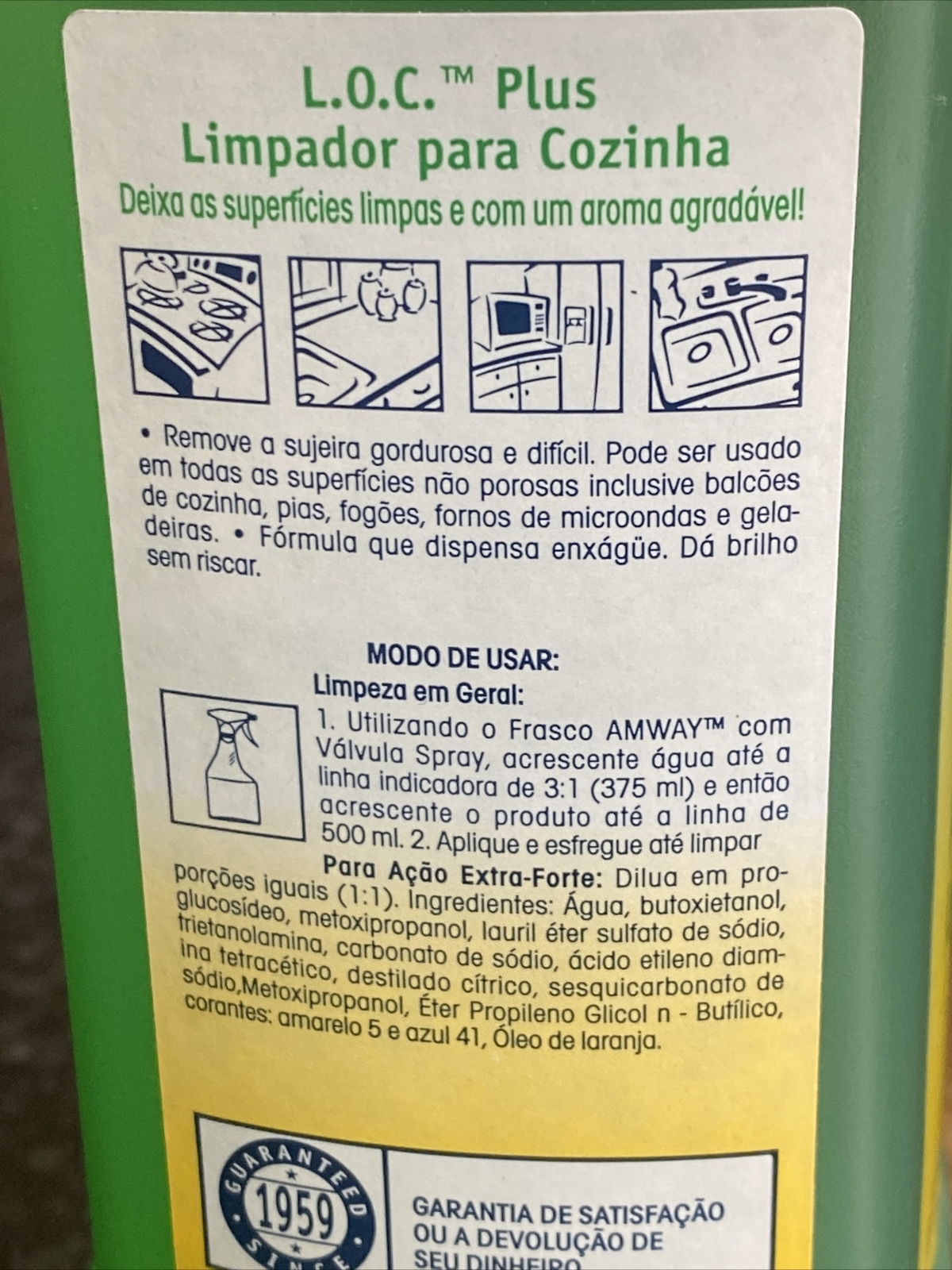 500ml Amway Home LOC plus Kitchen Cleaner Made In The USA
