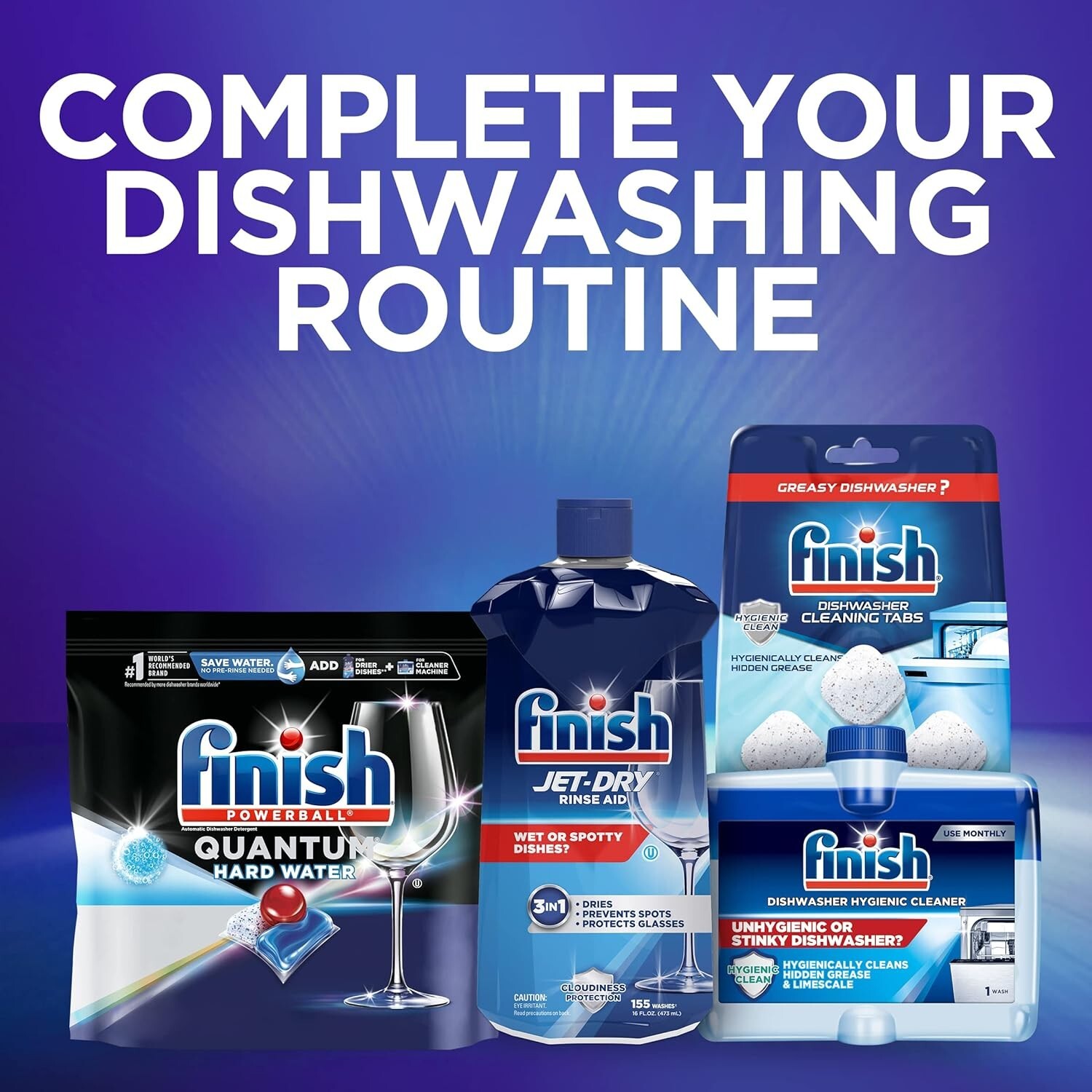 Quantum Hard Water Dish Tablets 82 ct – No Pre-Rinse, Superior Cleaning