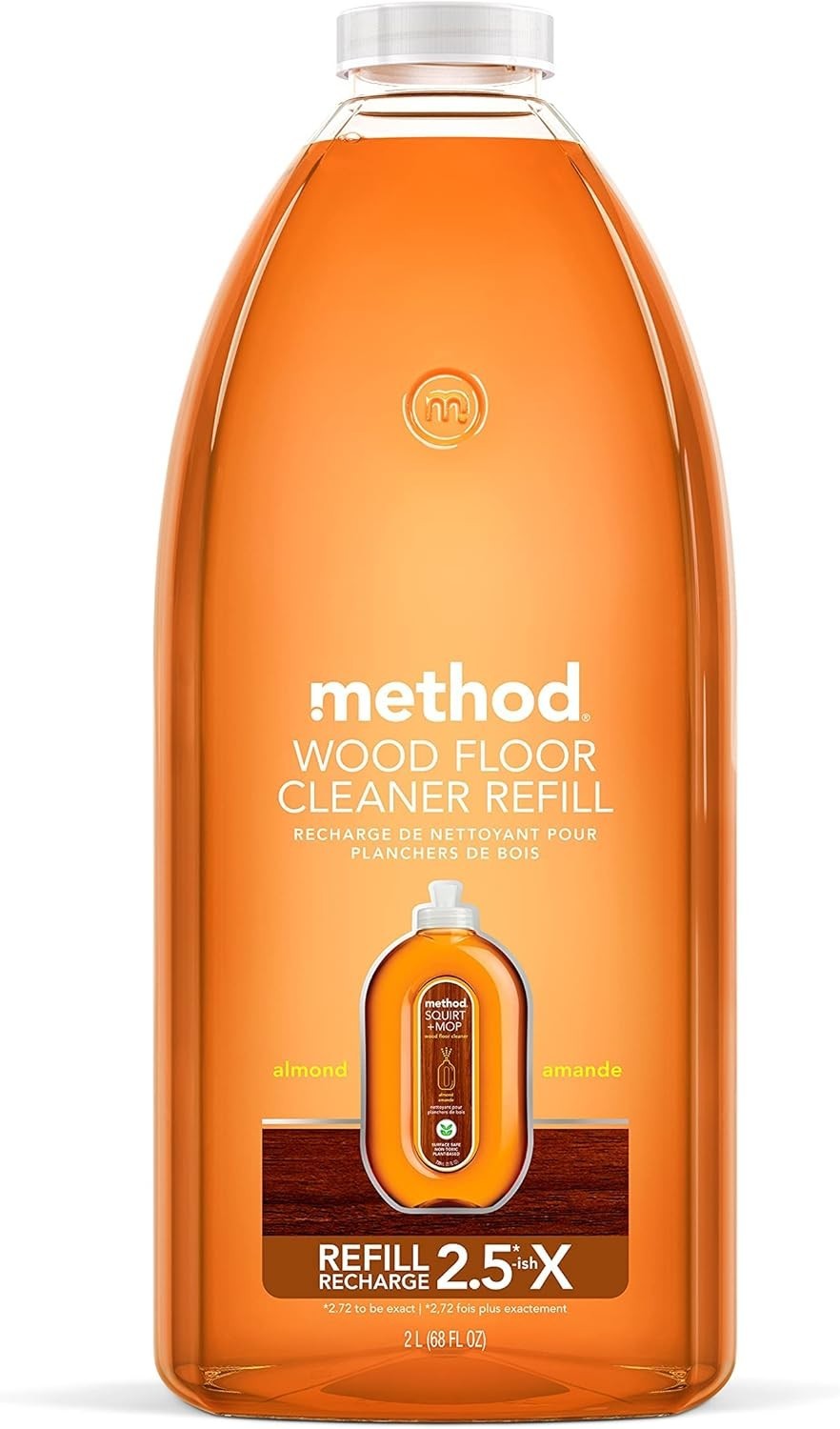 68oz Method Squirt + Mop Refill – Eco-Friendly Almond Scent Floor Cleaner