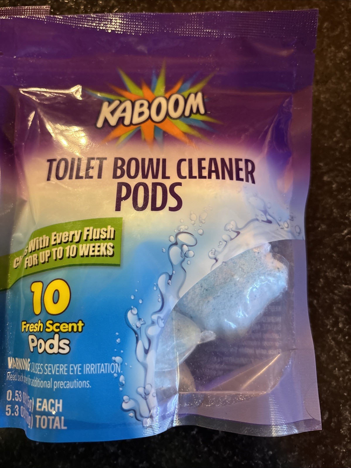 Kaboom Scrub Toilet Cleaner Pods 2 Pack Citrus Fresh Scent (20 Pods)