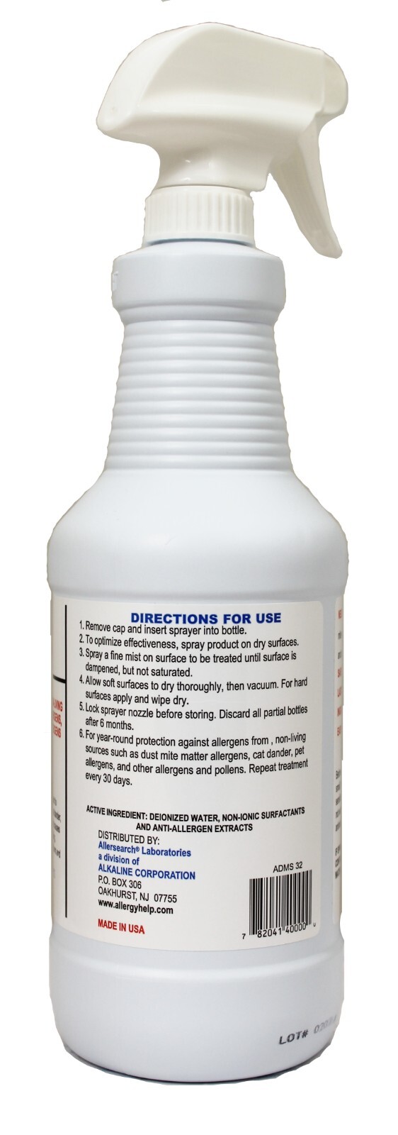 Allersearch ADMS Anti-Allergen Spray 32 Oz