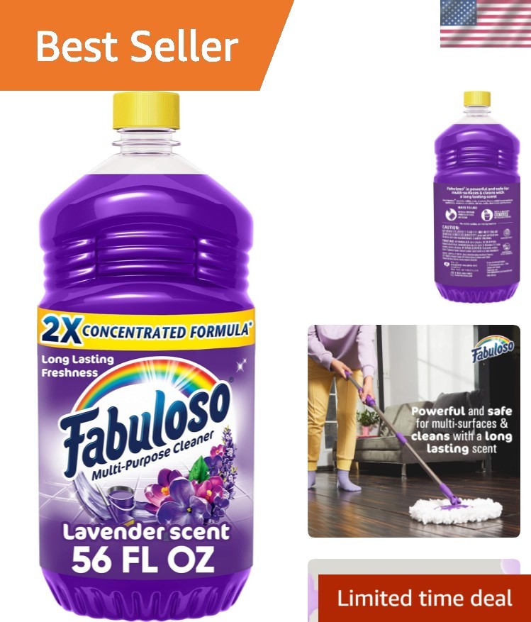 Multi-Purpose Cleaner & Floor Cleaner, 2X Concentrated, Lavender Scent, 56 fl…
