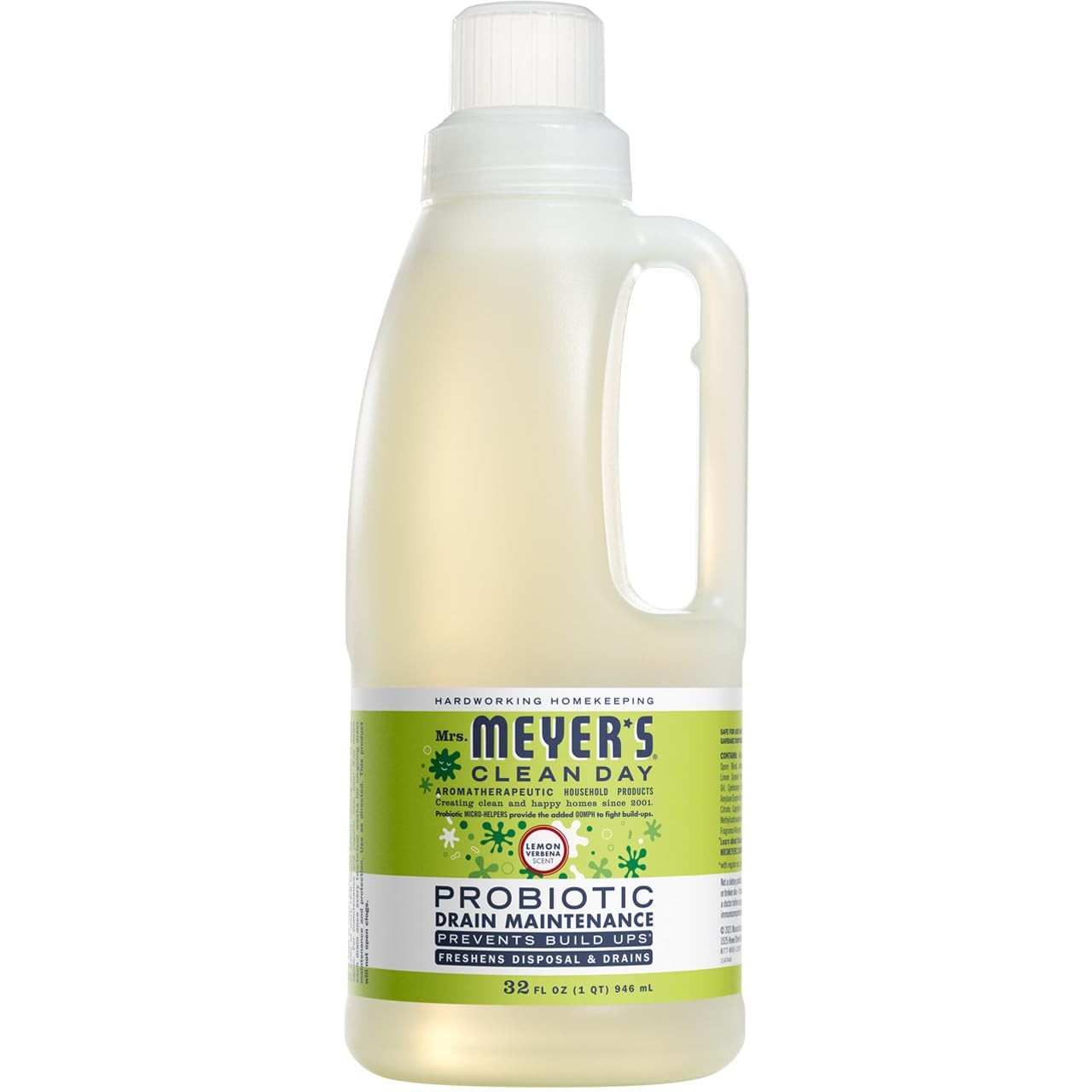 MRS. MEYER’S CLEAN DAY Probiotic Drain Maintenance Liquid, Lemon Verbena, Fre…