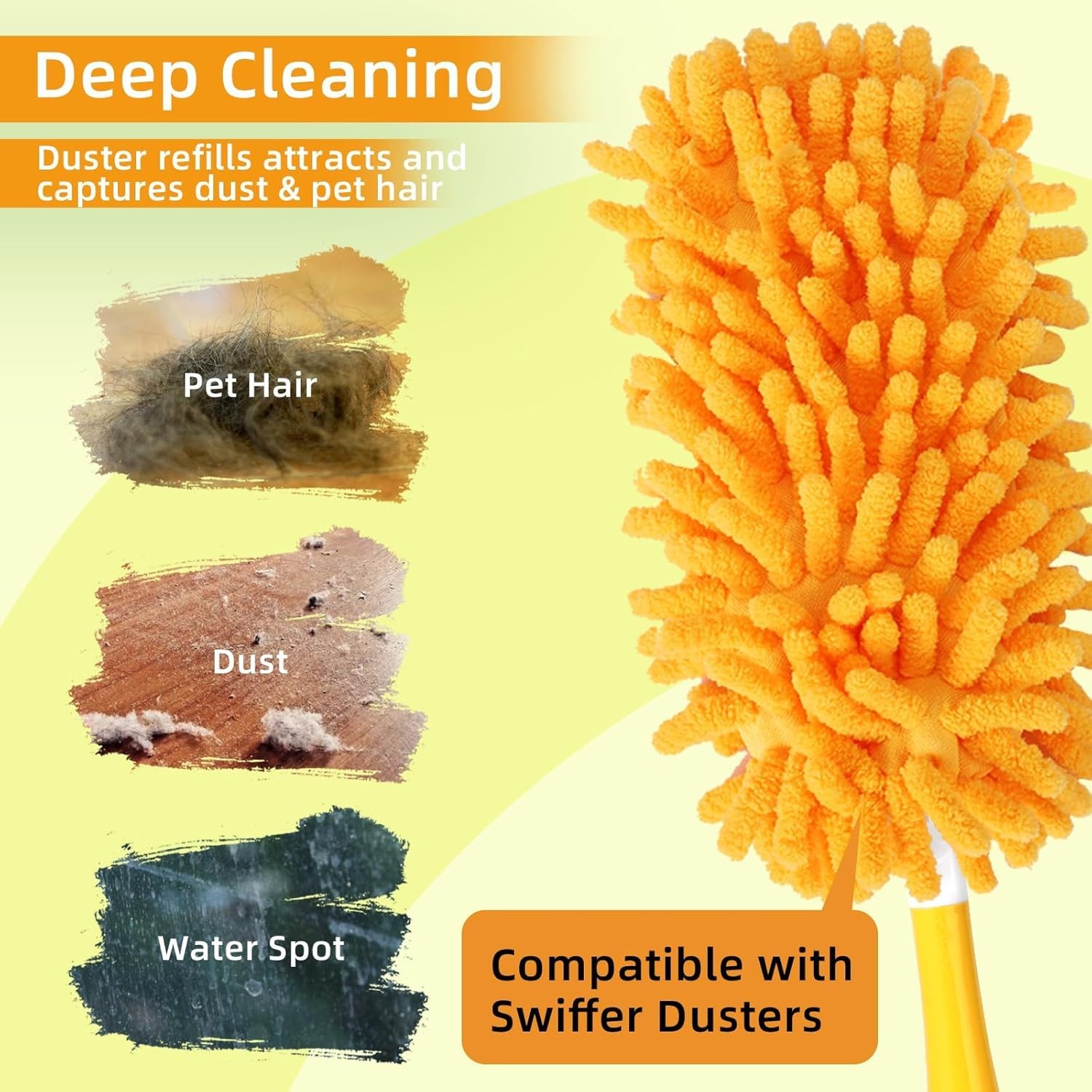 Microfiber Duster Refills Heavy Duty for Swiffer Duster Kit 4 Pack Machine Washa