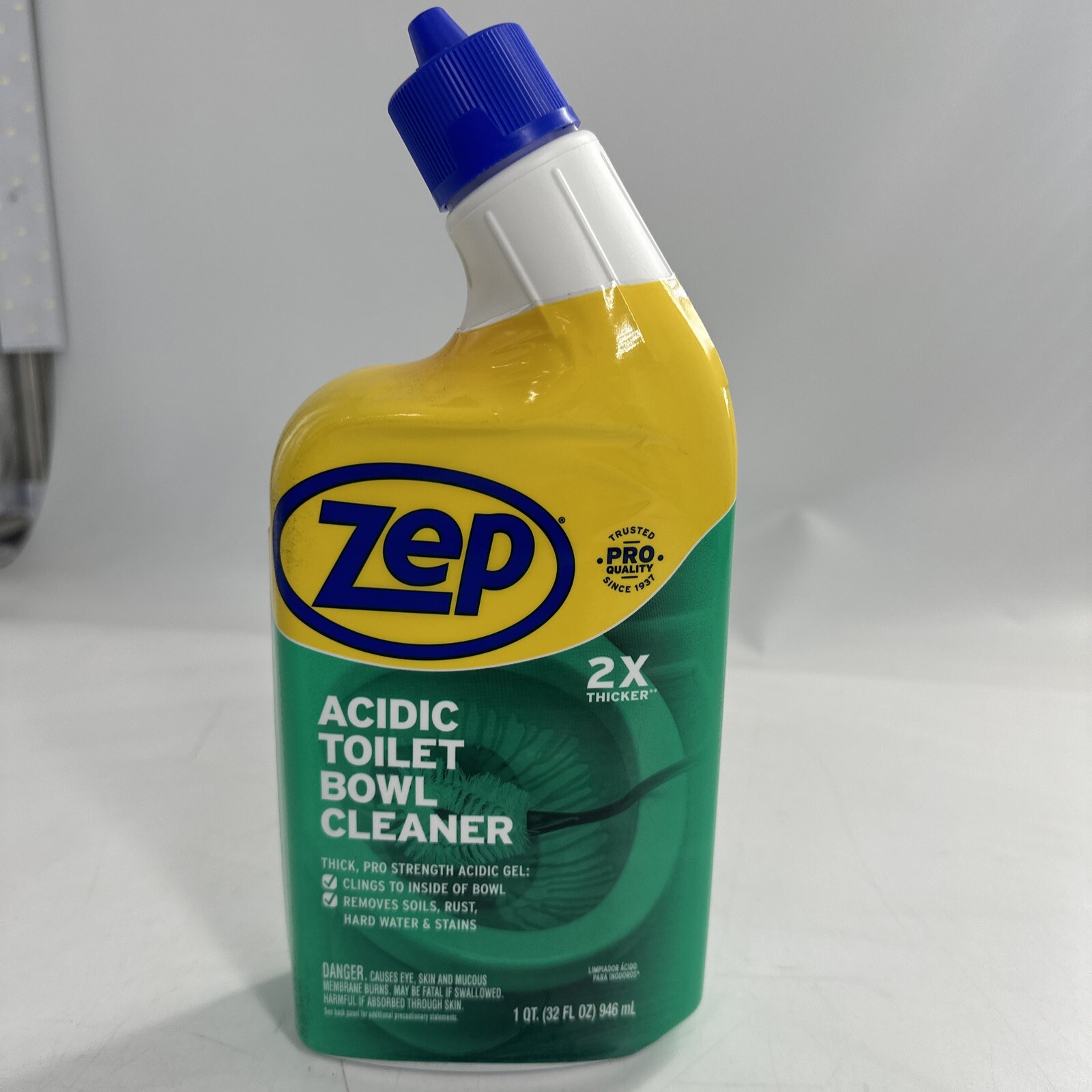 Zep Acidic Toilet Bowl Cleaner – 32 fl oz Mint Toilet Bowl Cleaner – NEW