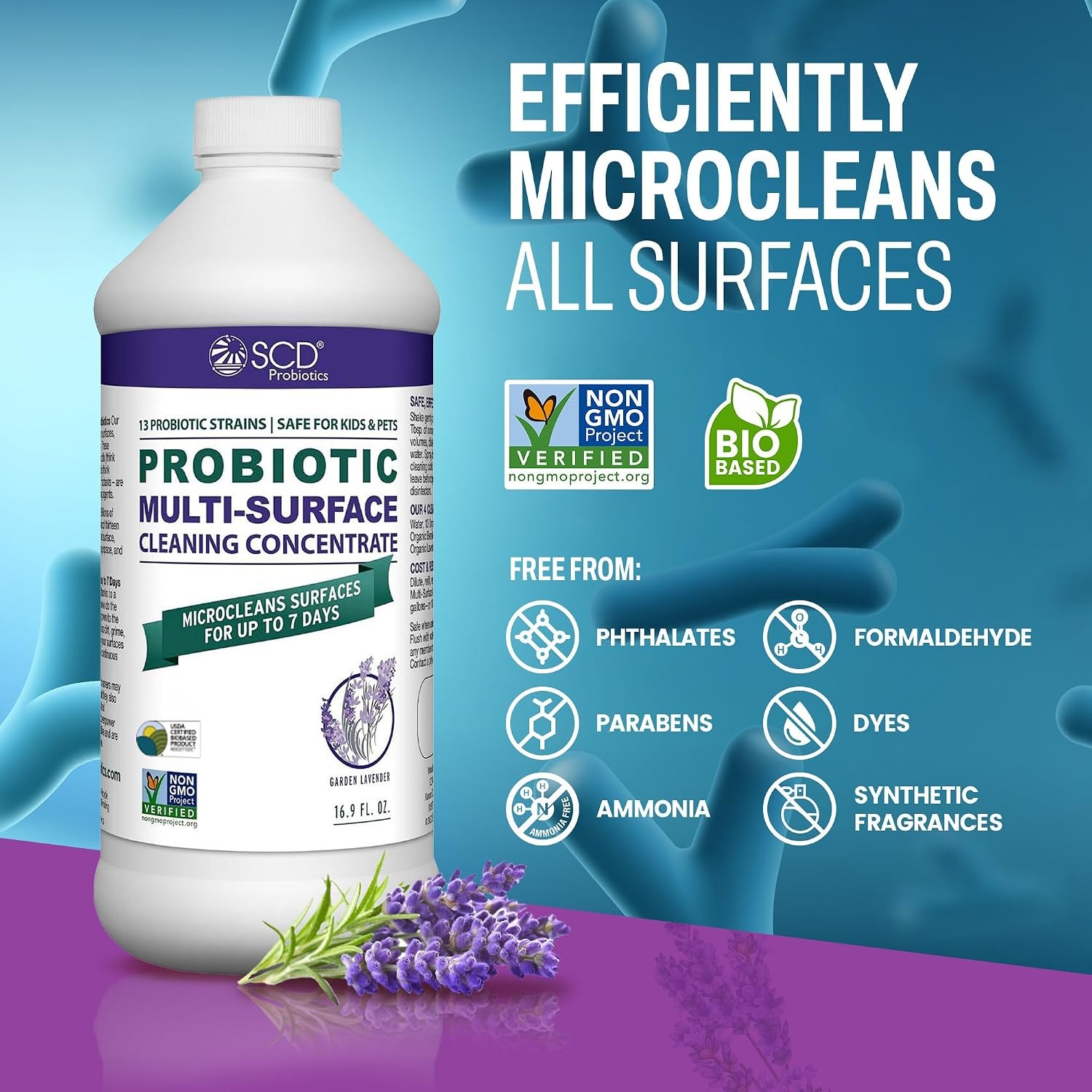 Probiotic Multi-Surface Cleaning Concentrate w/Lavender Essential Oil